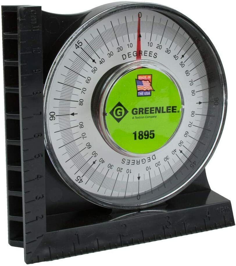 GREENLEE 555DX BENDING SCALE MAGNETIC ANGLE DETECTOR PROTRACTOR 0-90 DEGREES