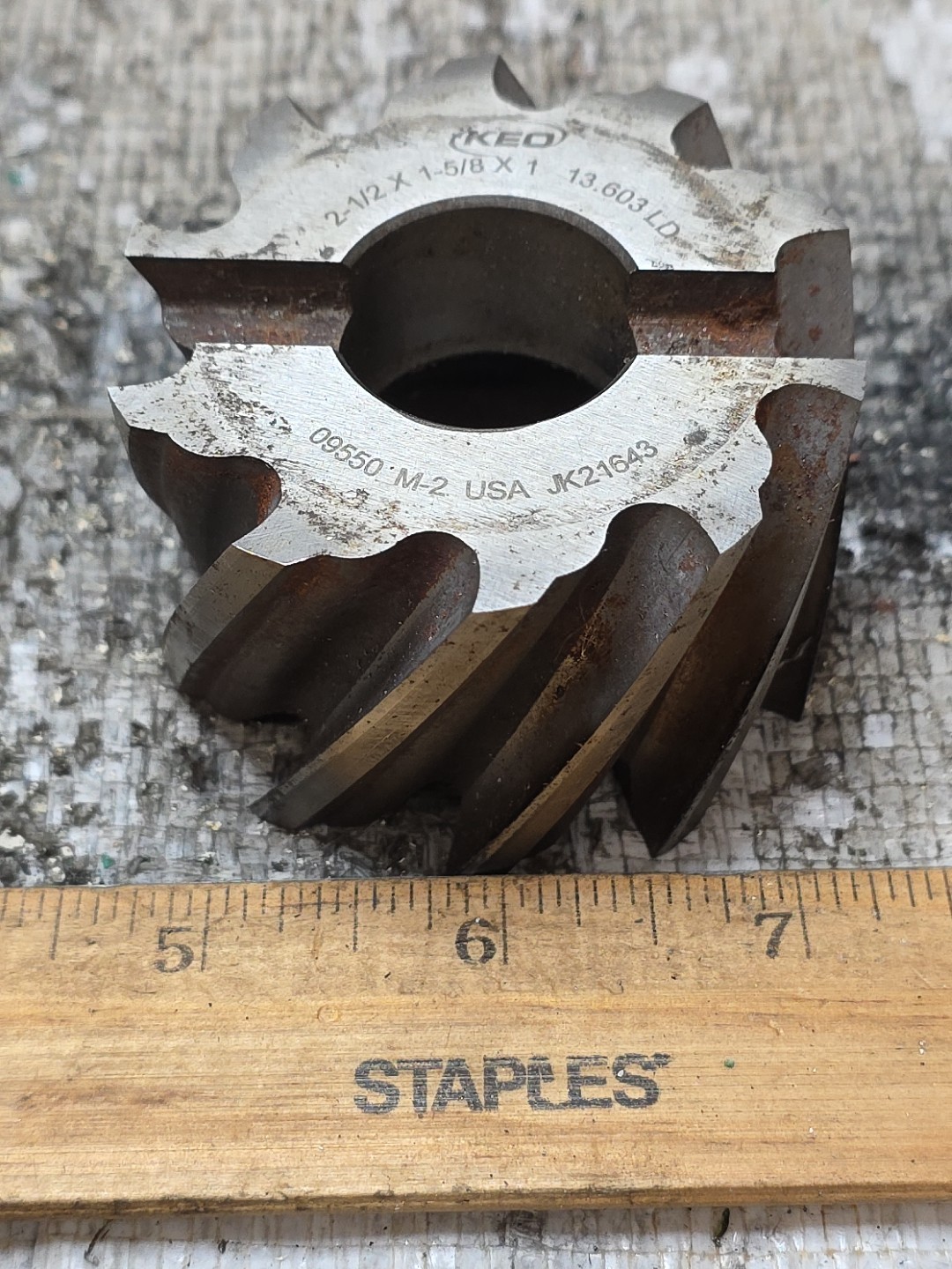 KEO 2.5 × 1.625″ M2 13.603 LD 10 Flute Shell Mill 1.0″ Arbor USED IN EX COND