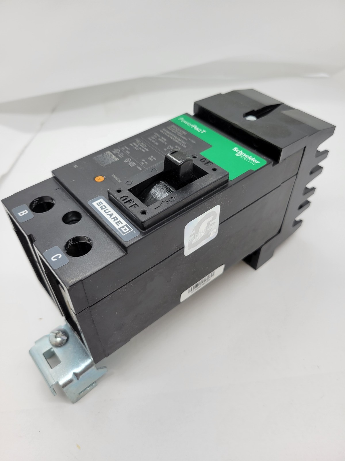 Square D QBA221254 PowerPact I-Line Circuit Breaker 125A 2P 240V 10KA QBA Green