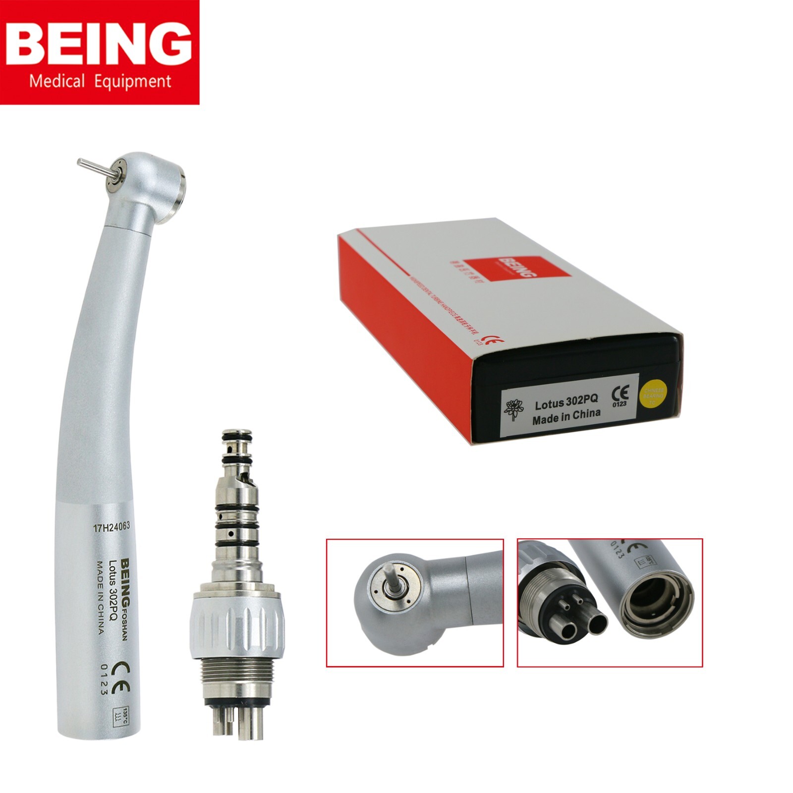 US BEING Dental High Speed Handpiece For KaVo MULTIflex Coupler 4 Hole Bearings