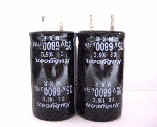6800uF 35V (2x) Electrolytic Capacitors 35V 6800uF Volume 22×40 mm
