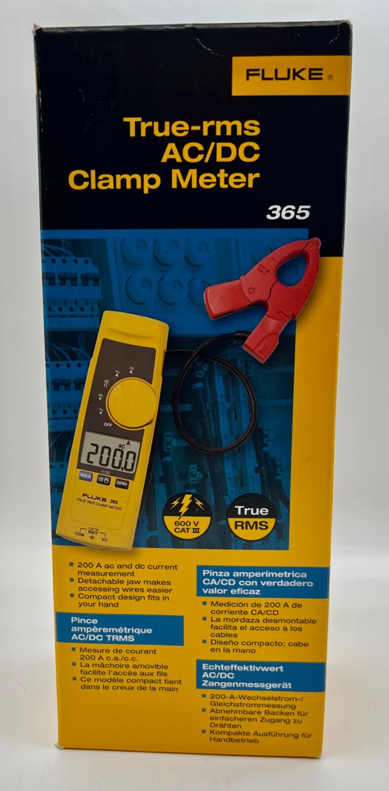 Fluke 365 Detachable Jaw True RMS AC/DC Clamp Meter make accessing wires easier
