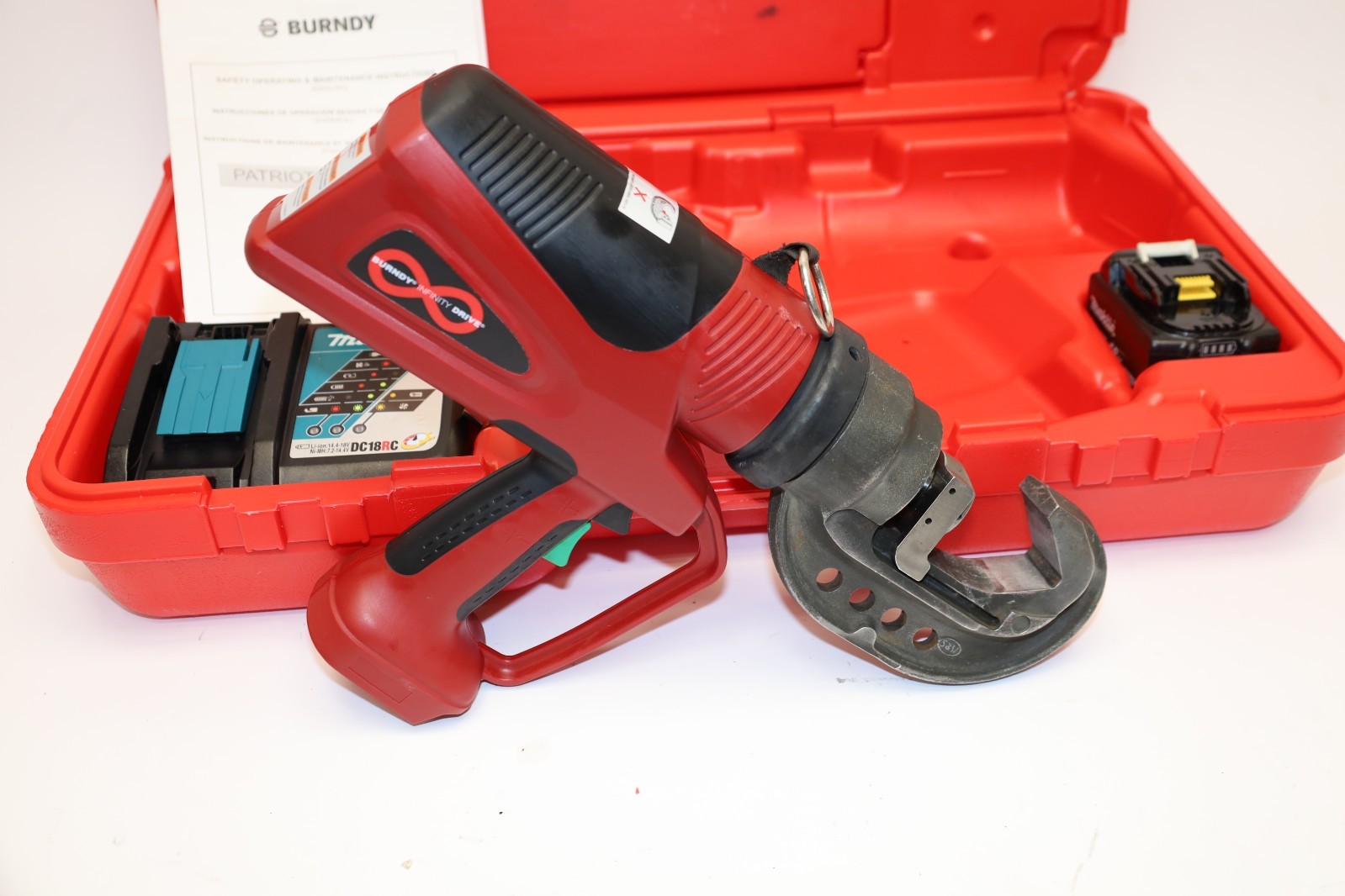 Burndy Patriot 444S Series Battery Actuated Hydraulic Crimping Tool w/ Batteries