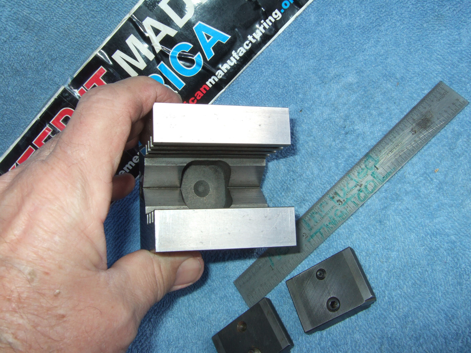 HERMANN SCHMIDT UCV W/CLAMP SQUARE GRIND V-BLOCK TOOLMAKER MACHINIST USED