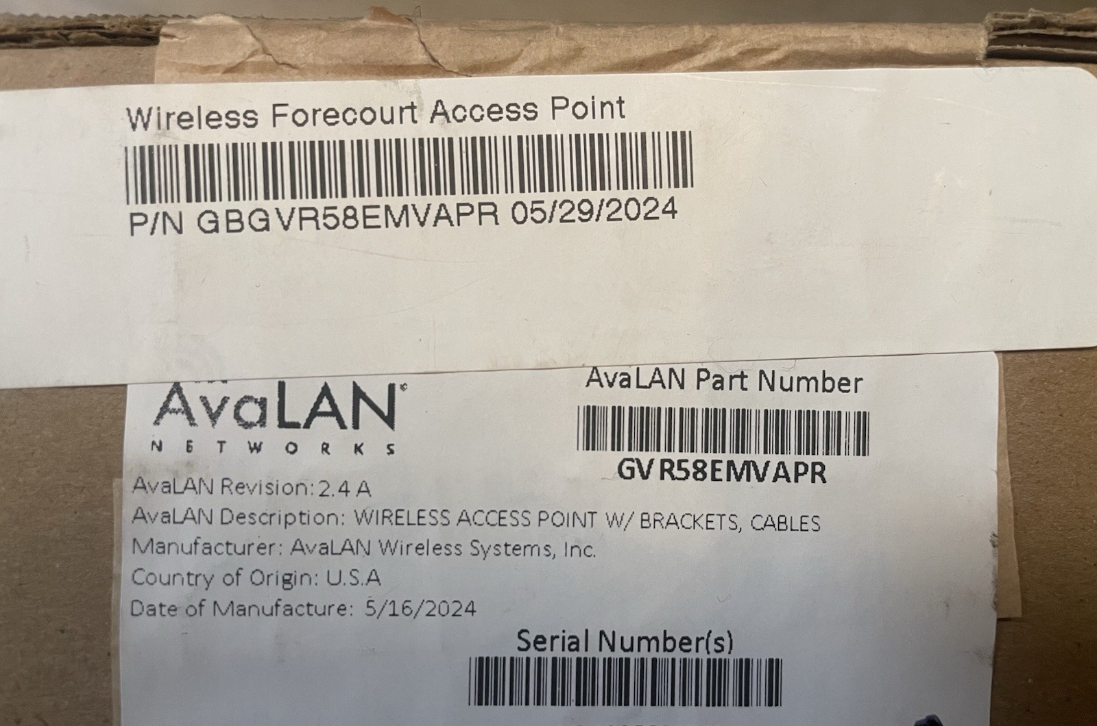 Avalan Wireless GVR58EMVAPR IN STORE UNIT, SUPPORTS 16 DISPLAY