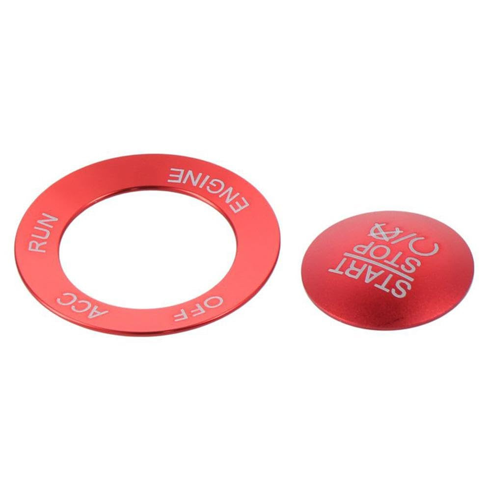 1 Pair Push Start Button Cover Sticker, Red Start Stop Trim for Dodge Charger, f