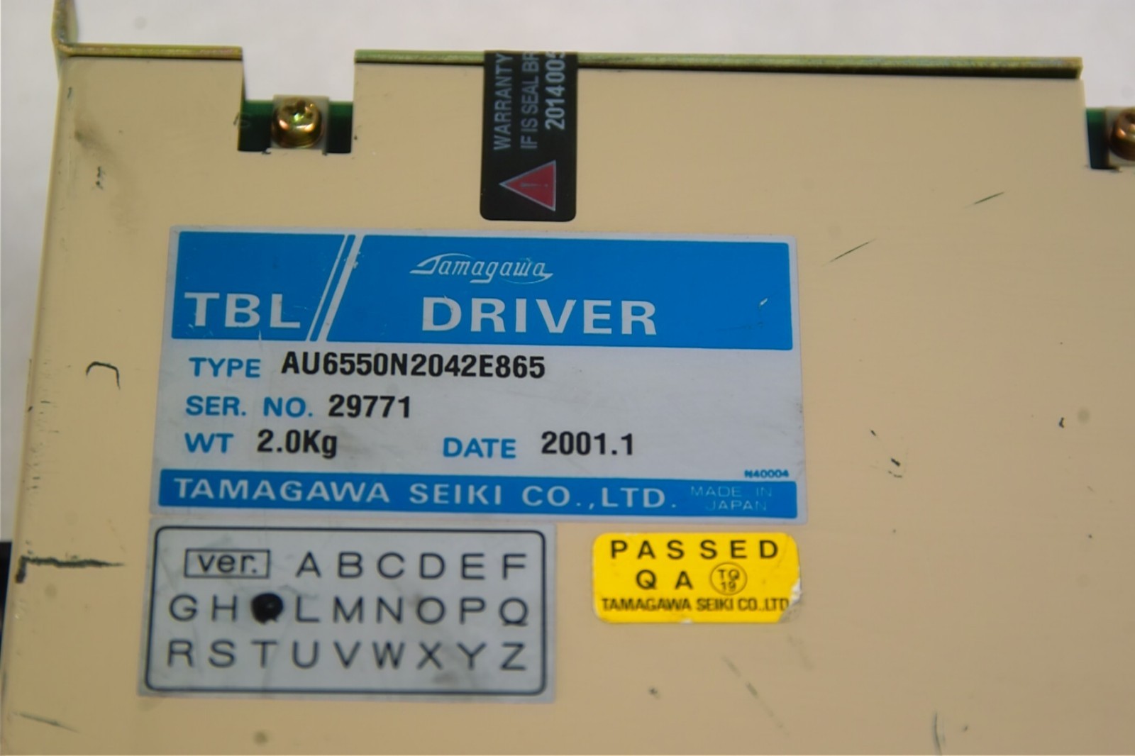 TAMAGAWA TBL DRIVER AU6550N2042E865 AC 200V, 600W ,4000C/T FREE SHIP