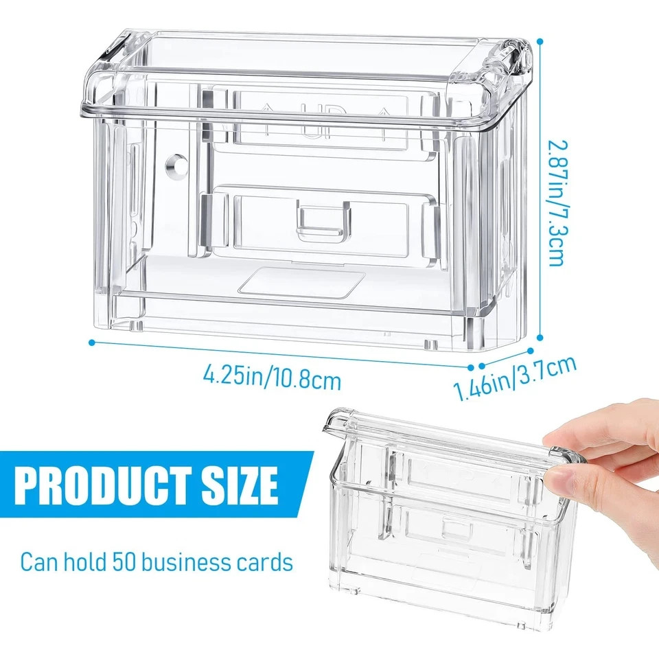 Vicenpal Outdoor Business Card Holder Wall Mount Acrylic Business Card Box In