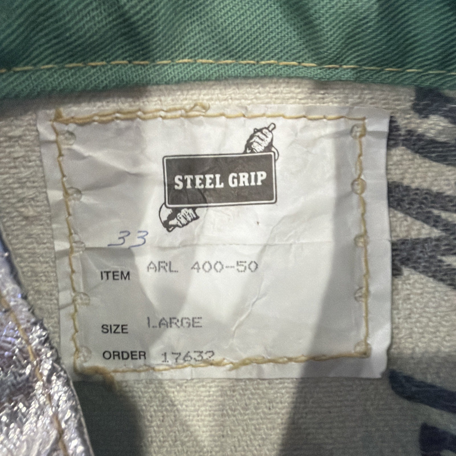 Steel Grip ARL 400-50 Aluminized Fire Coat Jacket Size L Heat Resistant Safety