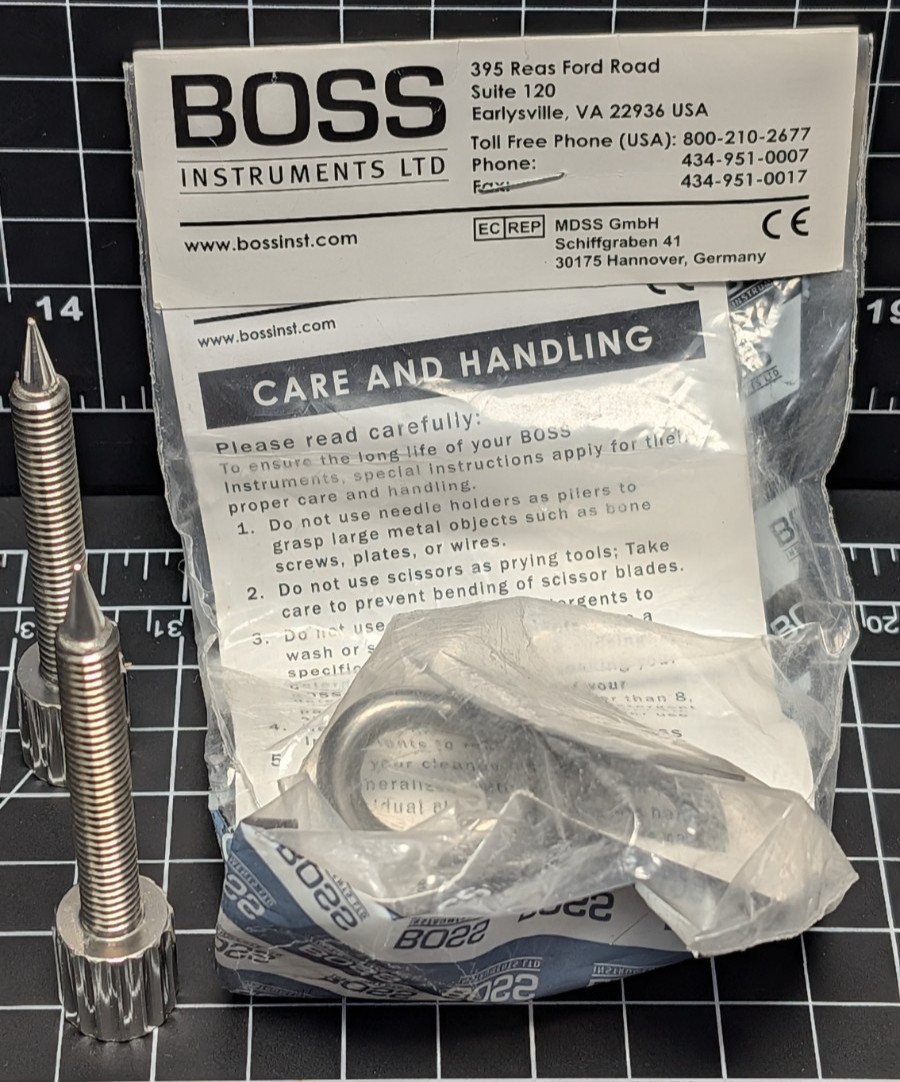 BOSS Gardner Wells Tongs S Hook , Traction Screws 74-0182 74-0185T skull R1945