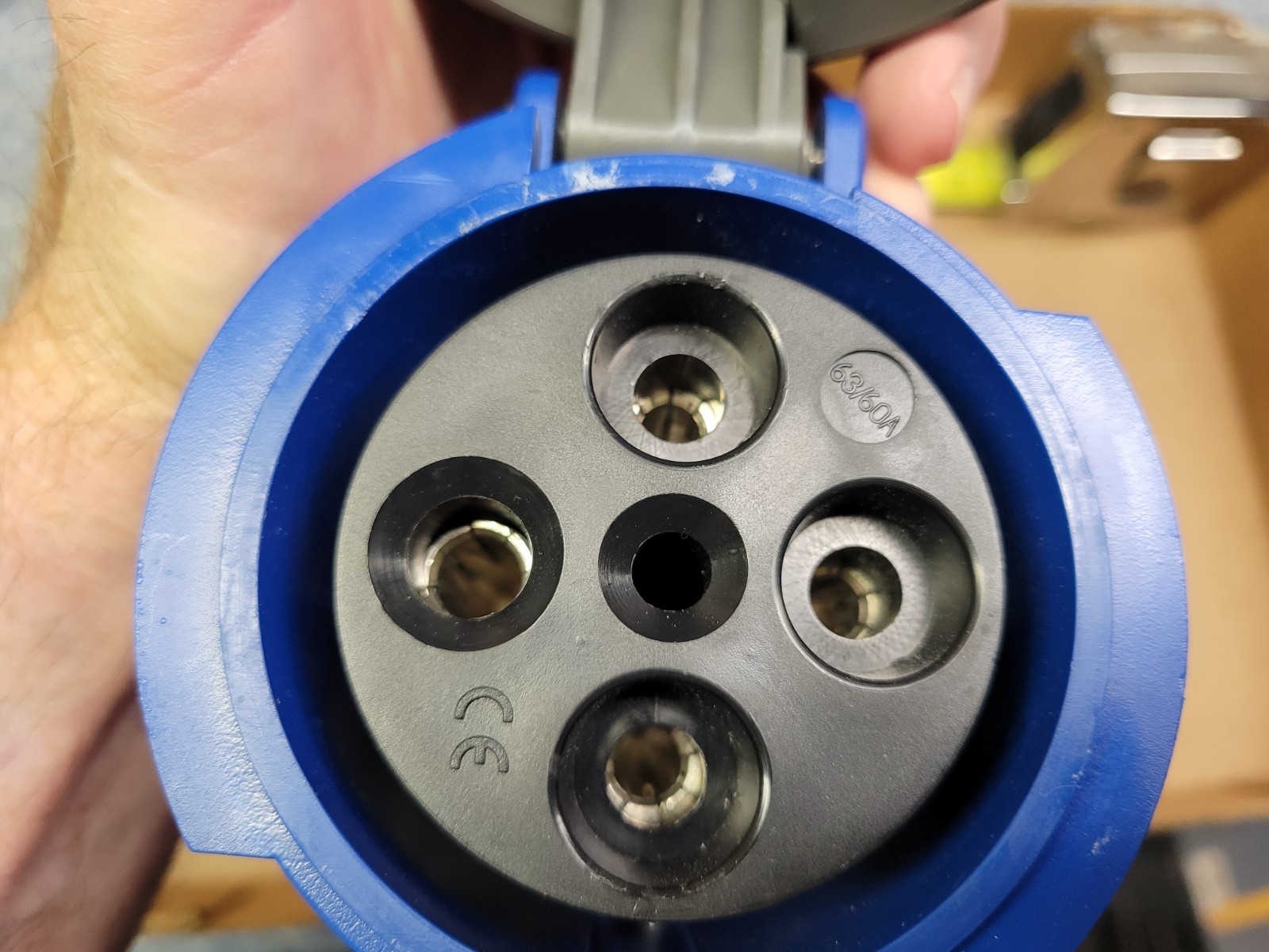 Pass & Seymour 60A 250V 4 3ph Pin Watertight Connector No PS460C9-W