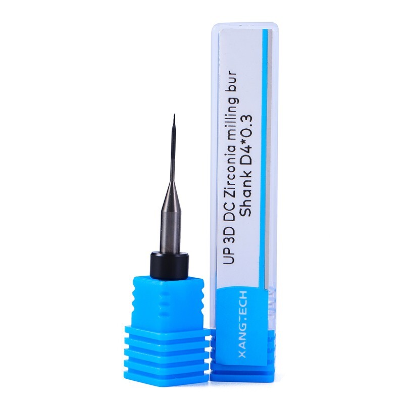 Dental UP3D Zirconia Milling Bur Cutters DC/DLC Head Diameter 0.3/0.6/1.0/2.0mm