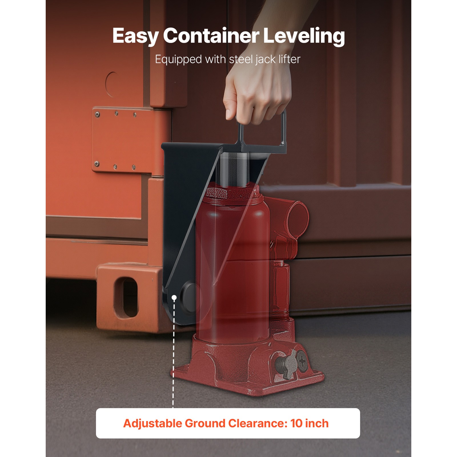 Uimoso 2-Pack Shipping Container Jack Lug with Handle for Leveling and Storage