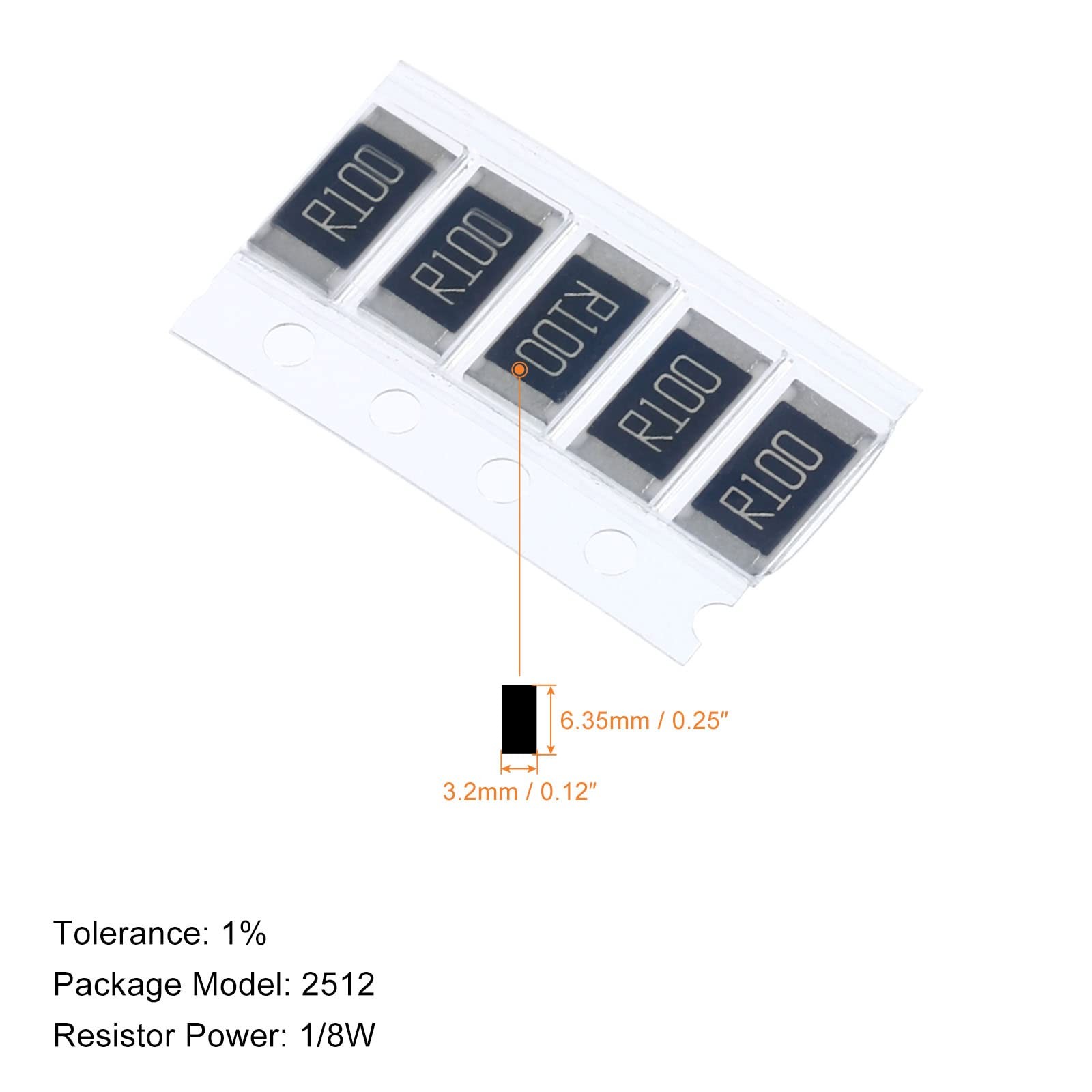 Surface Mount Resistor Kit 2512 1W 1 Percent 10 Values 0.011 Ohm 50Pcs