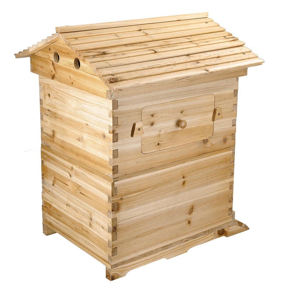 Auto Oozing Bee Hive with 7 Bee Frames Comb Bee Hive House Beekeeping Frames