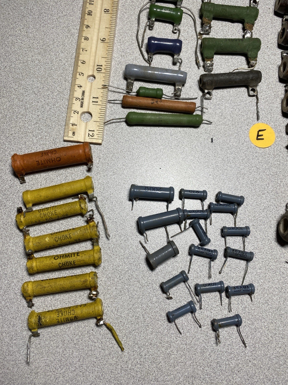 Mixed Lot 50+ VTG Wirewound Ceramic Power resistors Ohmite Vitrohm Mallory Asama