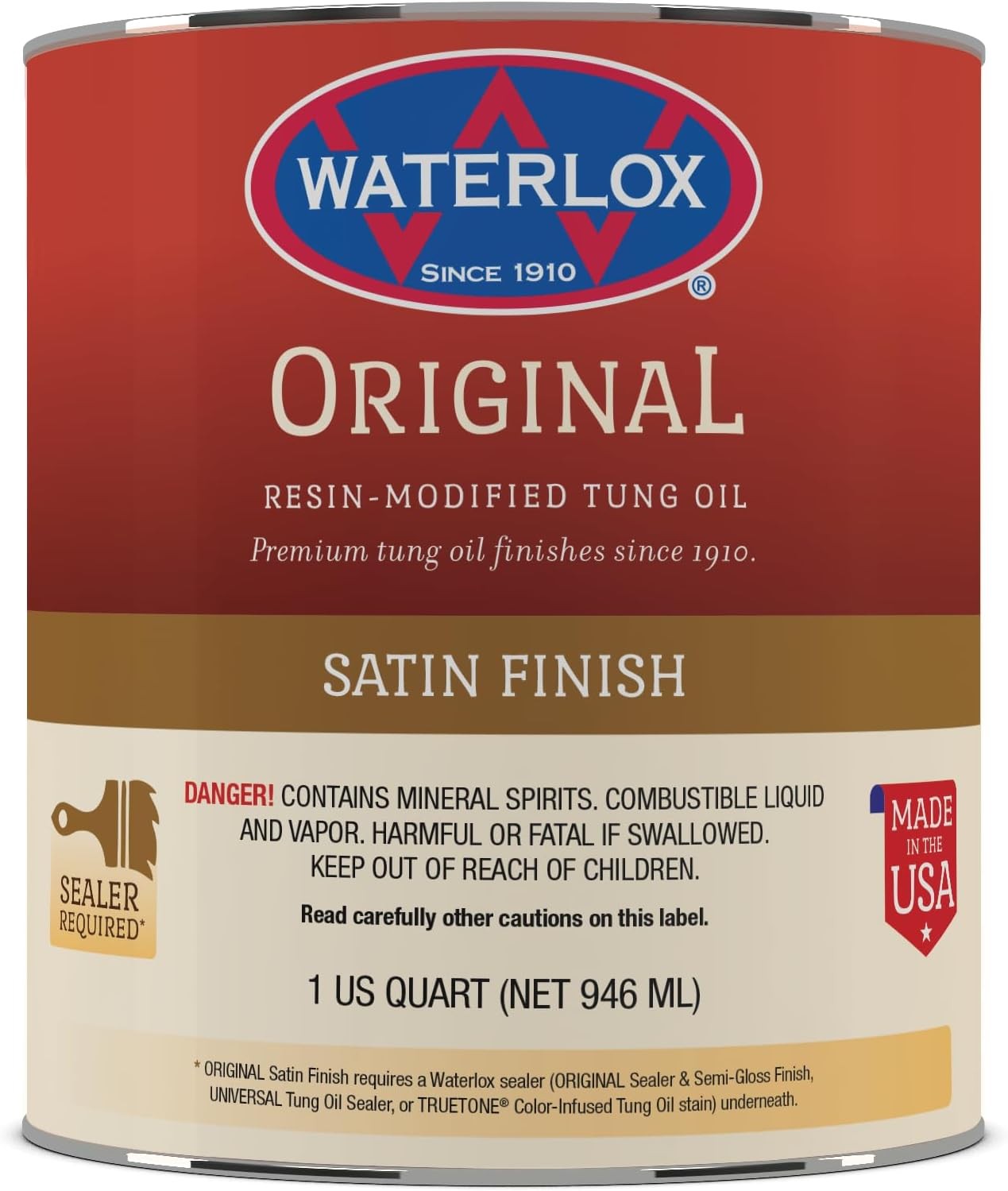 Waterlox TB 6044 Original Satin Quart, Finish, Quart