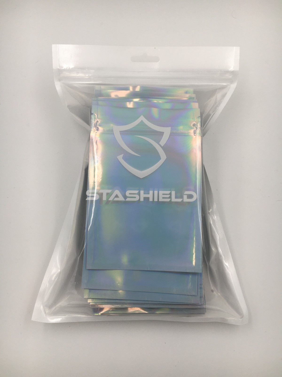 200 Quantity STASHIELD Holographic Smell Proof Mylar Bags Resealable Packaging