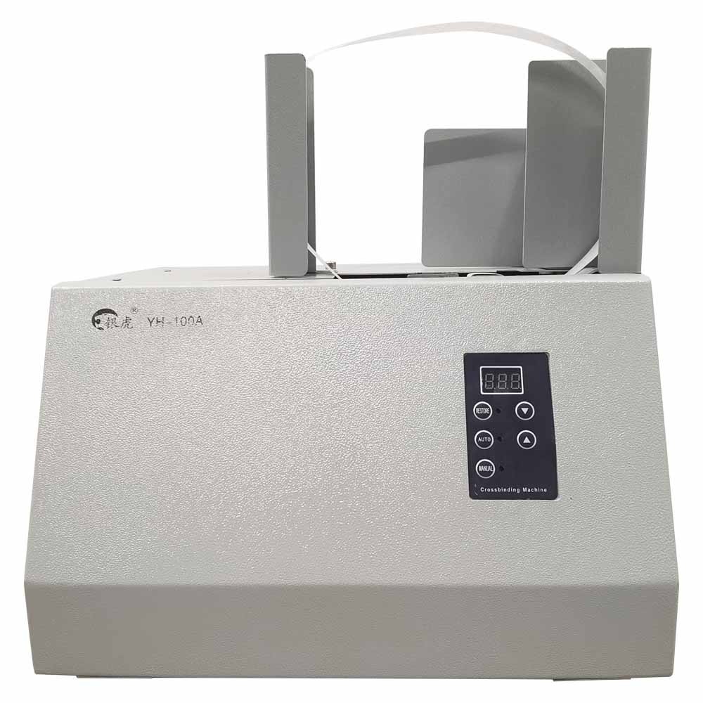 110V 60Hz Fully Auto Cross-Shaped Paper Tape Banknote Bundling Machine 100W