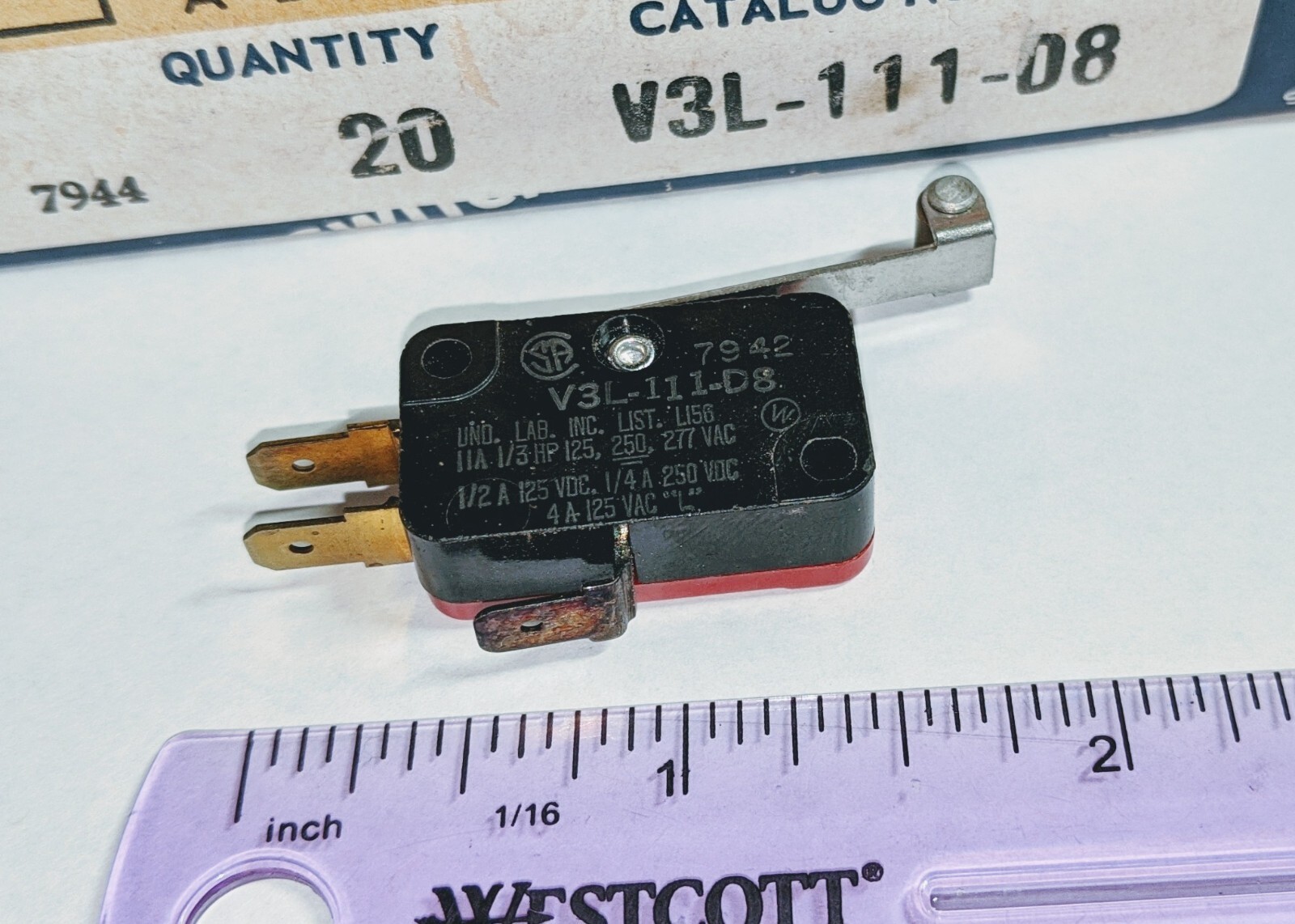 HONEYWELL V3L-111-D8 / V3L111D8 New Old Stock Price for each