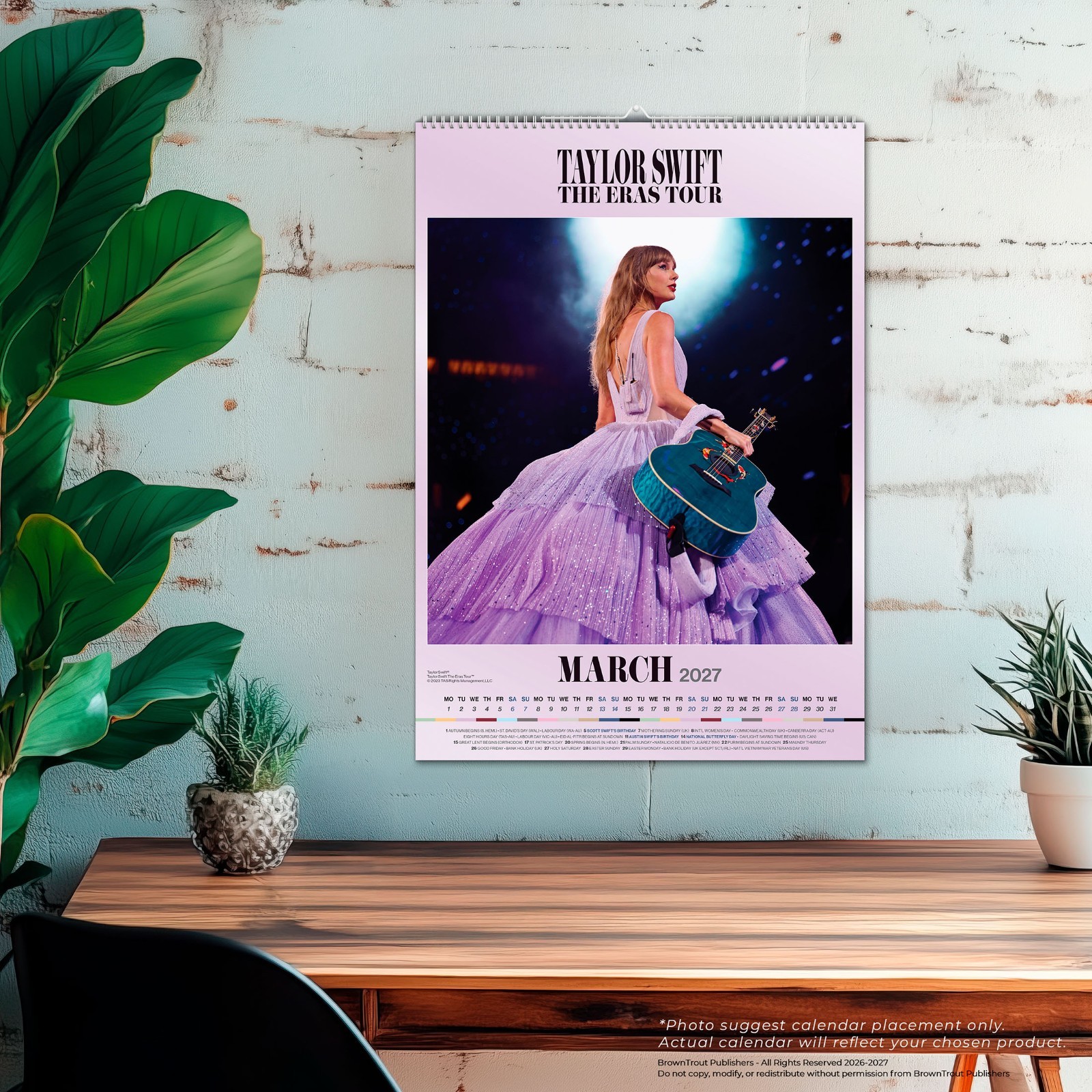 Taylor Swift OFFICIAL | 2027 11.7×16.5″ (Hanging) A3 Poster Wall Calendar