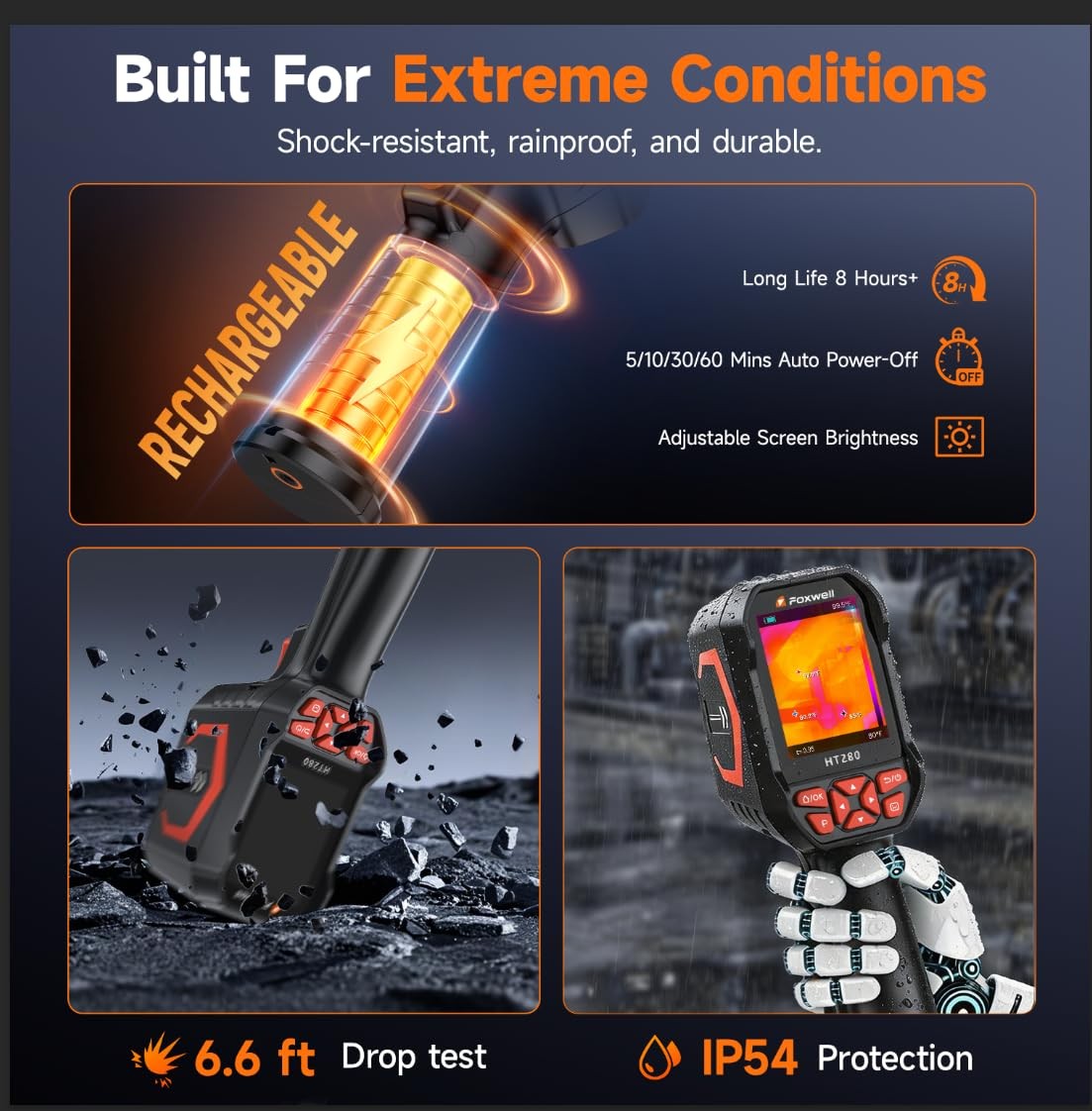 FOXWELL HT280 Thermal Imaging Camera Thermal Handheld Temp Alarm HVAC Electrical