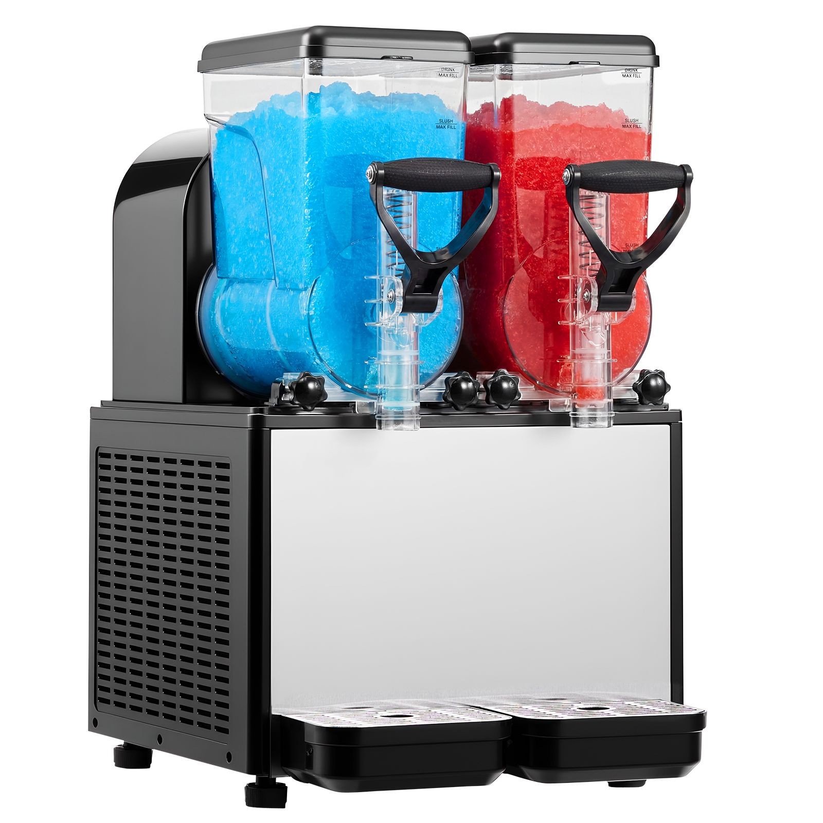 Slushie Machine, 6L/ 1.6Gal x 2 Tank Commercial Slushy Maker, Frozen Drink Maker