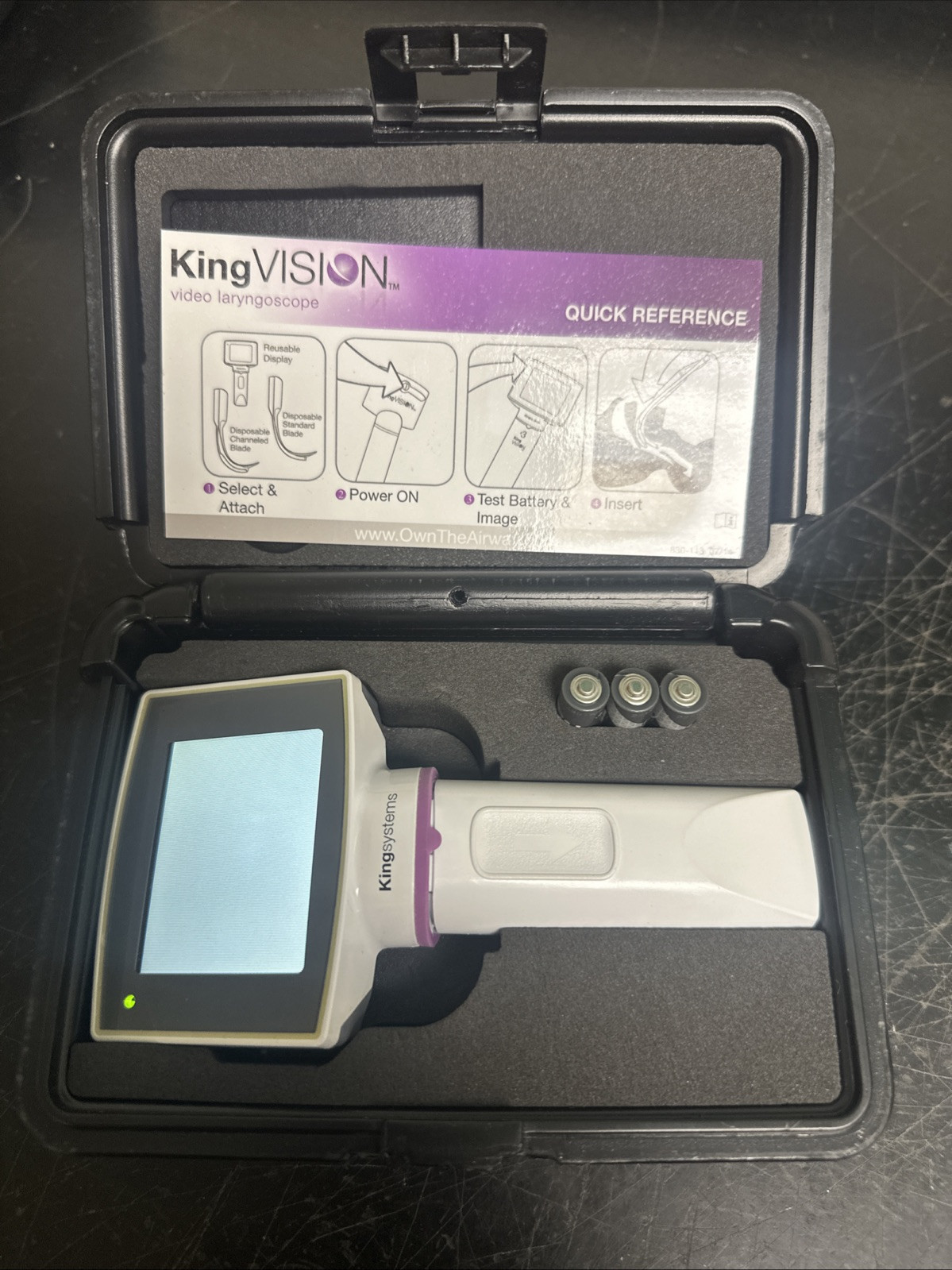 King Vision LED Video Laryngoscope W Case 30 Day Warranty & Case