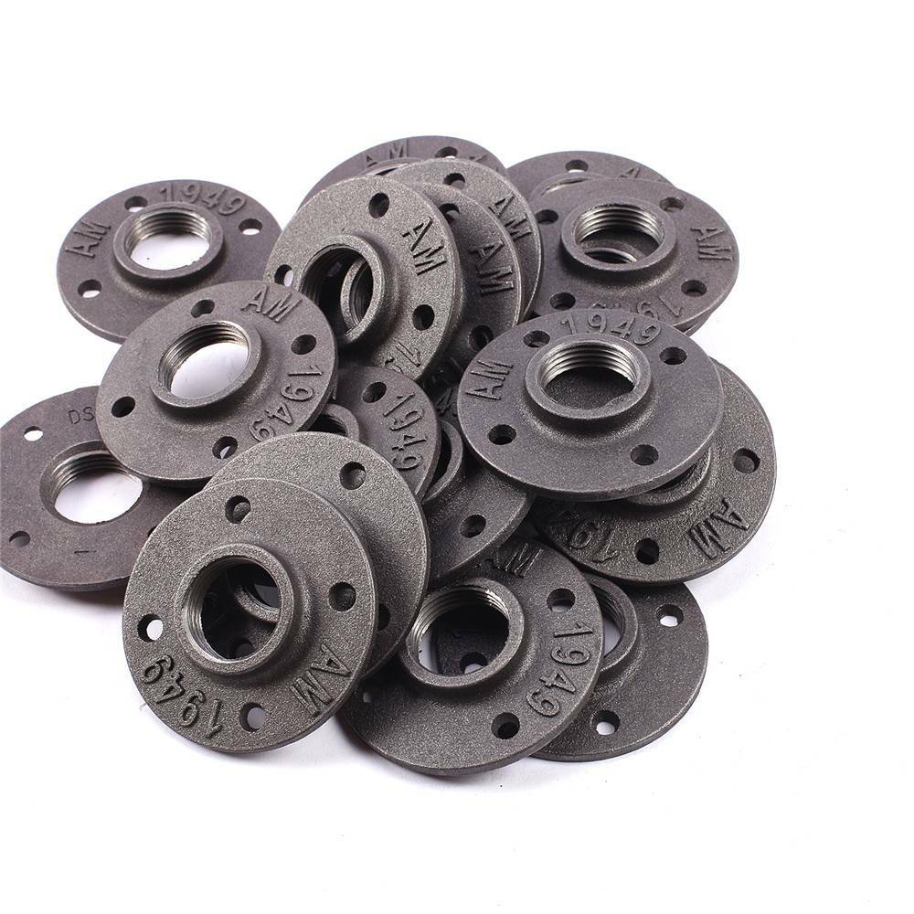 1″ Floor Flange Cast 20Pcs Iron Pipe Fitting Base Malleable Wall Mount Threaded