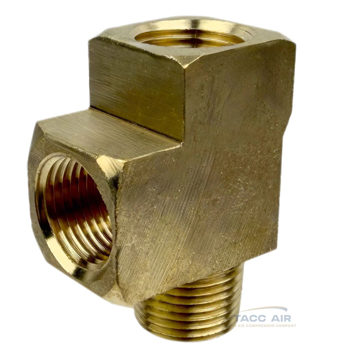 3/8″ NPT Solid Brass Branch Tee Fitting 3 Way With 2 Female And 1 Male Thread