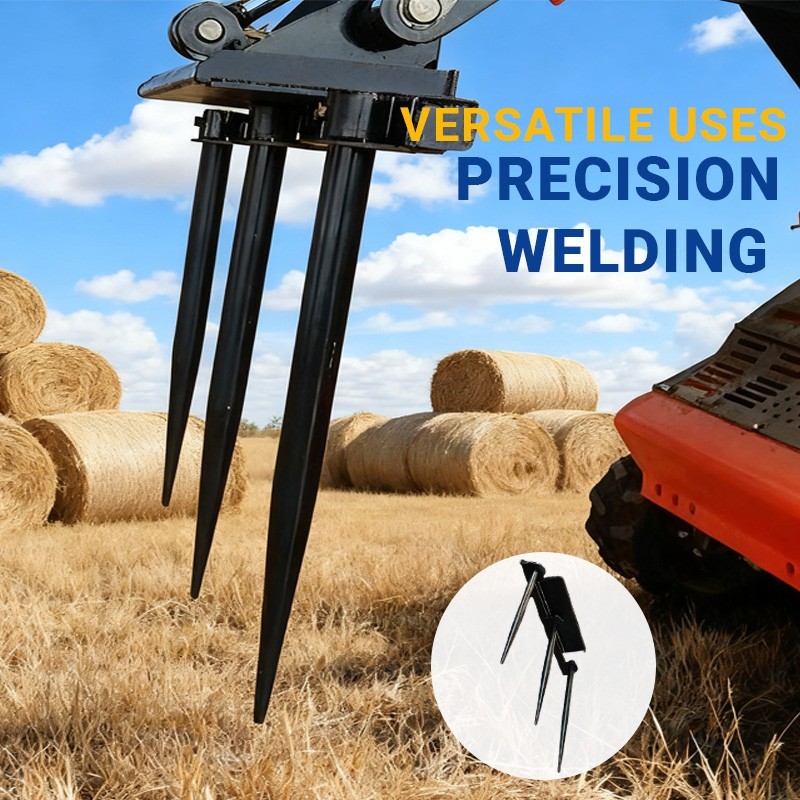 Skid Steer Pitchfork Attachment 955mm, 1000mm Width for Hay Handling