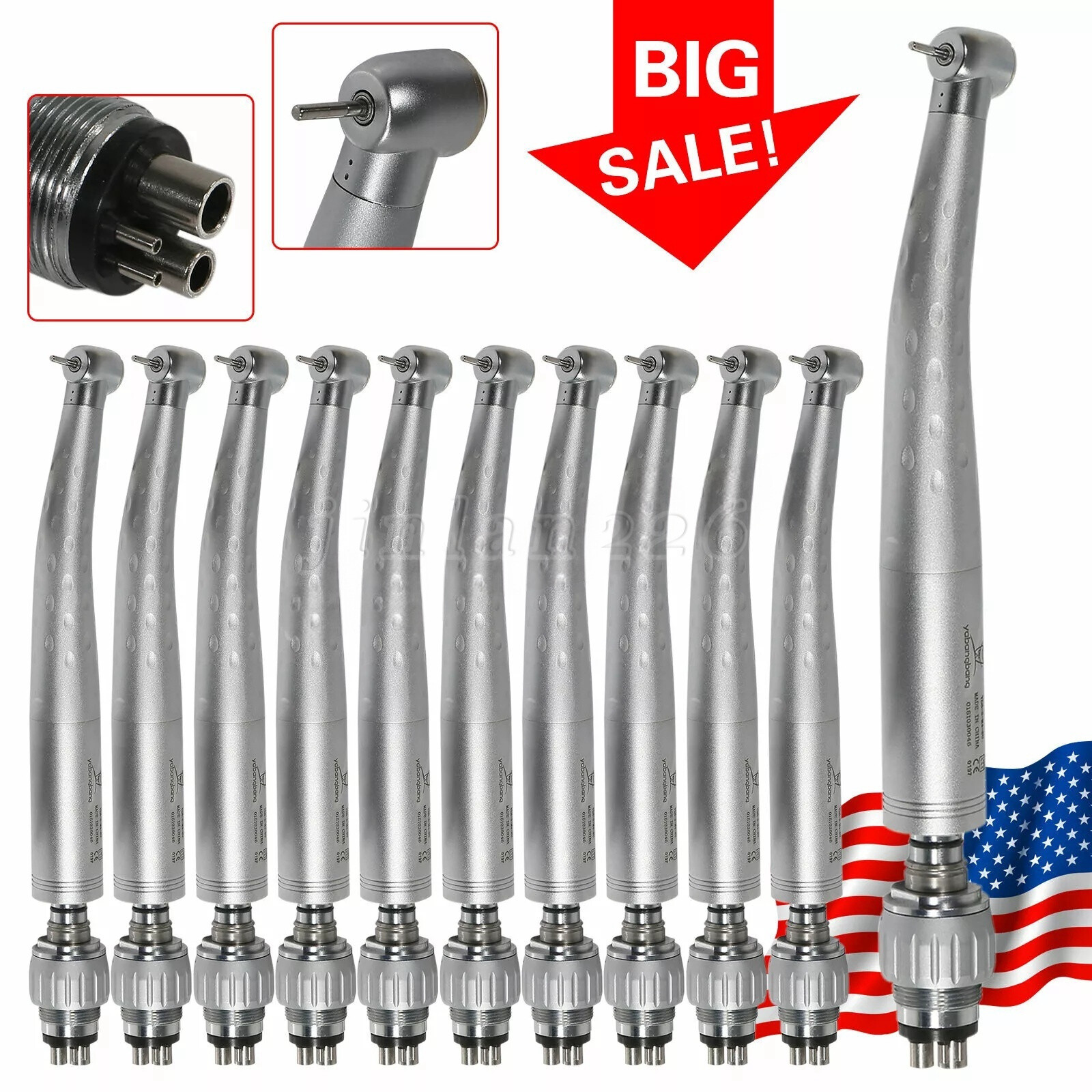USA NSK PANA Turbina Dental 45 Degree Surgical High Speed Handpiece Push 4H WCA4