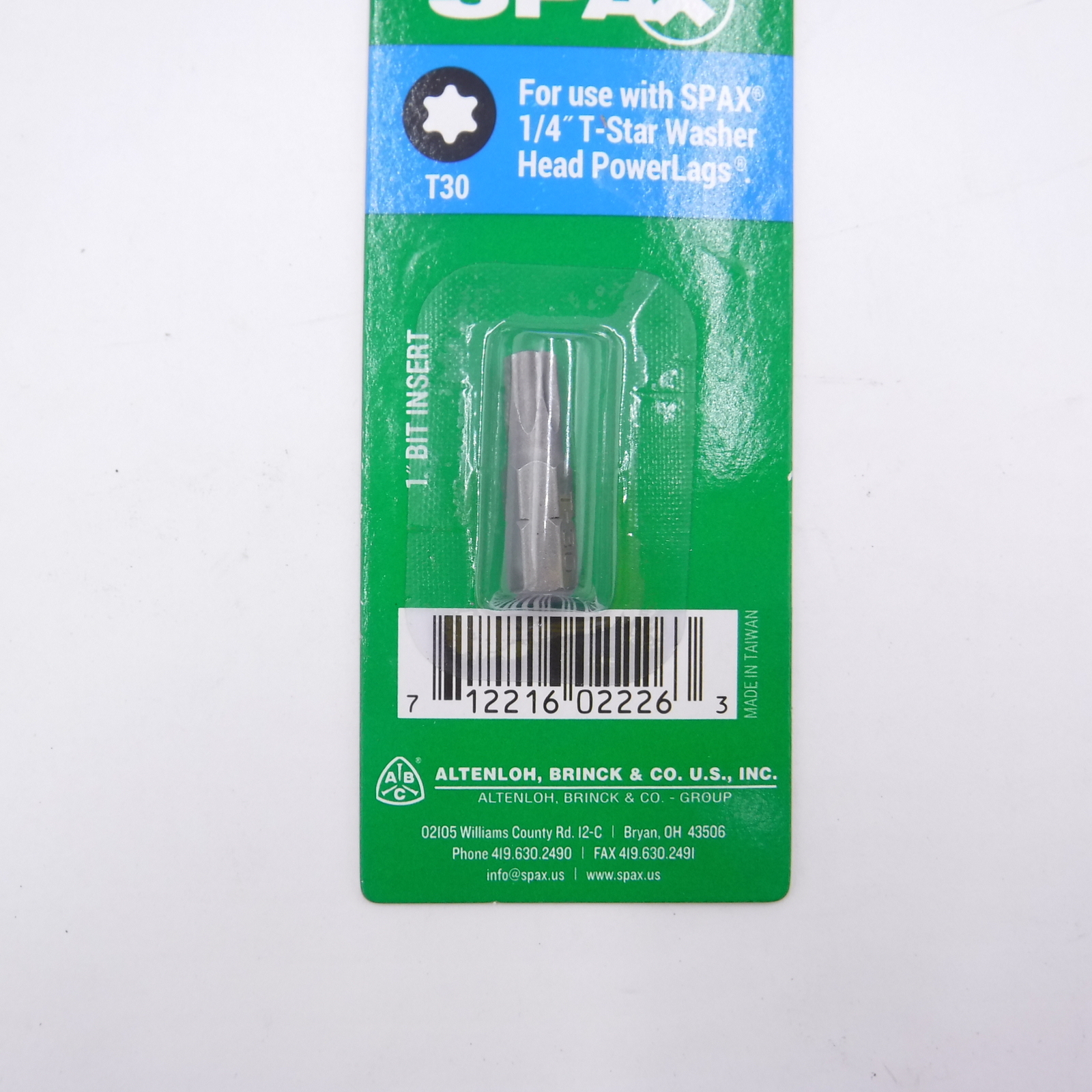 Spax T30 1/4″ T-Star Plust Driver Bit 1″