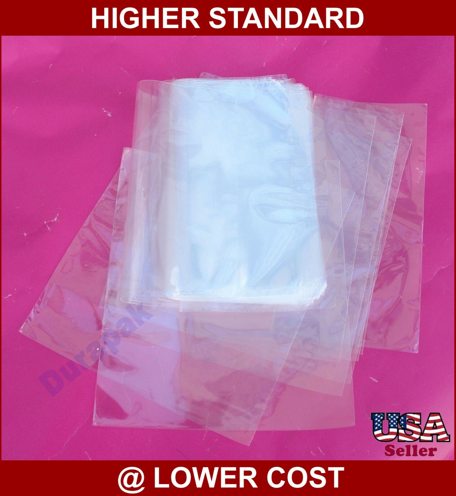 250 to 9000 pcs 4×6″ to 12×16″ Various Sizes POF Heat Shrink Wrap Film Flat Bags