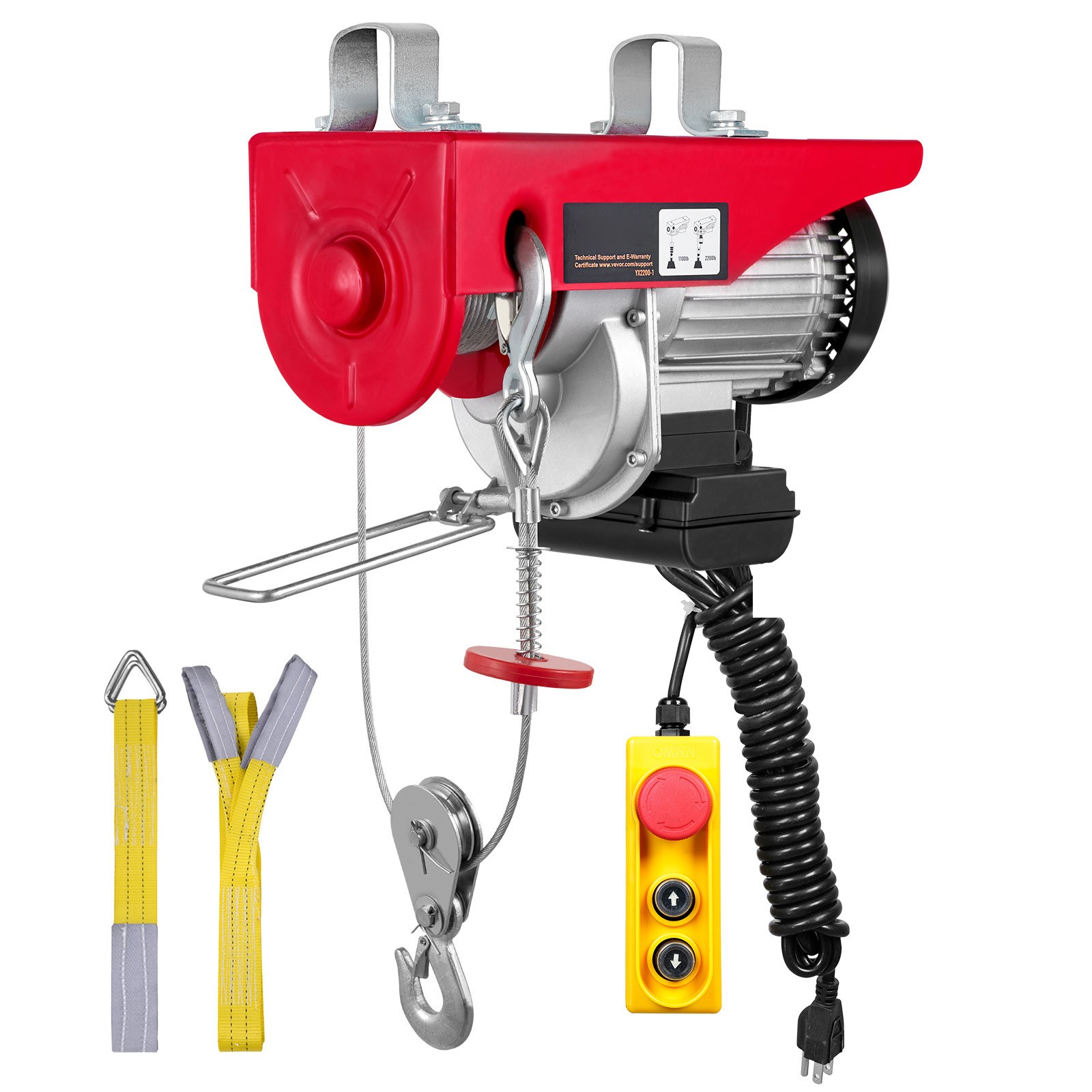 Uimoso Electric Hoist 2200lbs Crane Winch with Wired Remote Control 1600W 110V