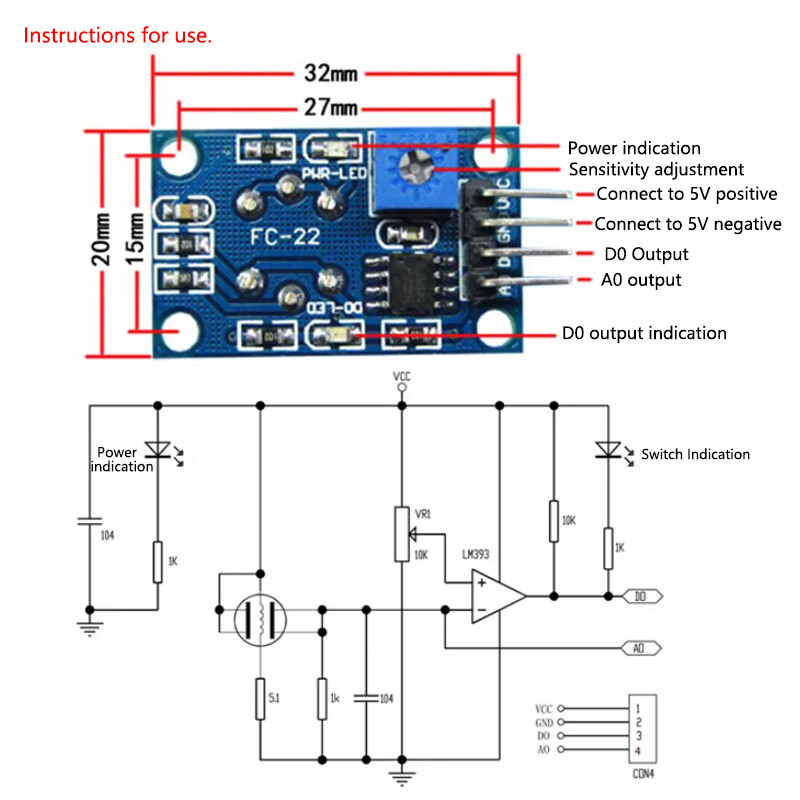 1/2/5/10/20pcs Quality MQ-7 MQ7 Carbon Monoxide CO Gas Sensor Module For Arduino
