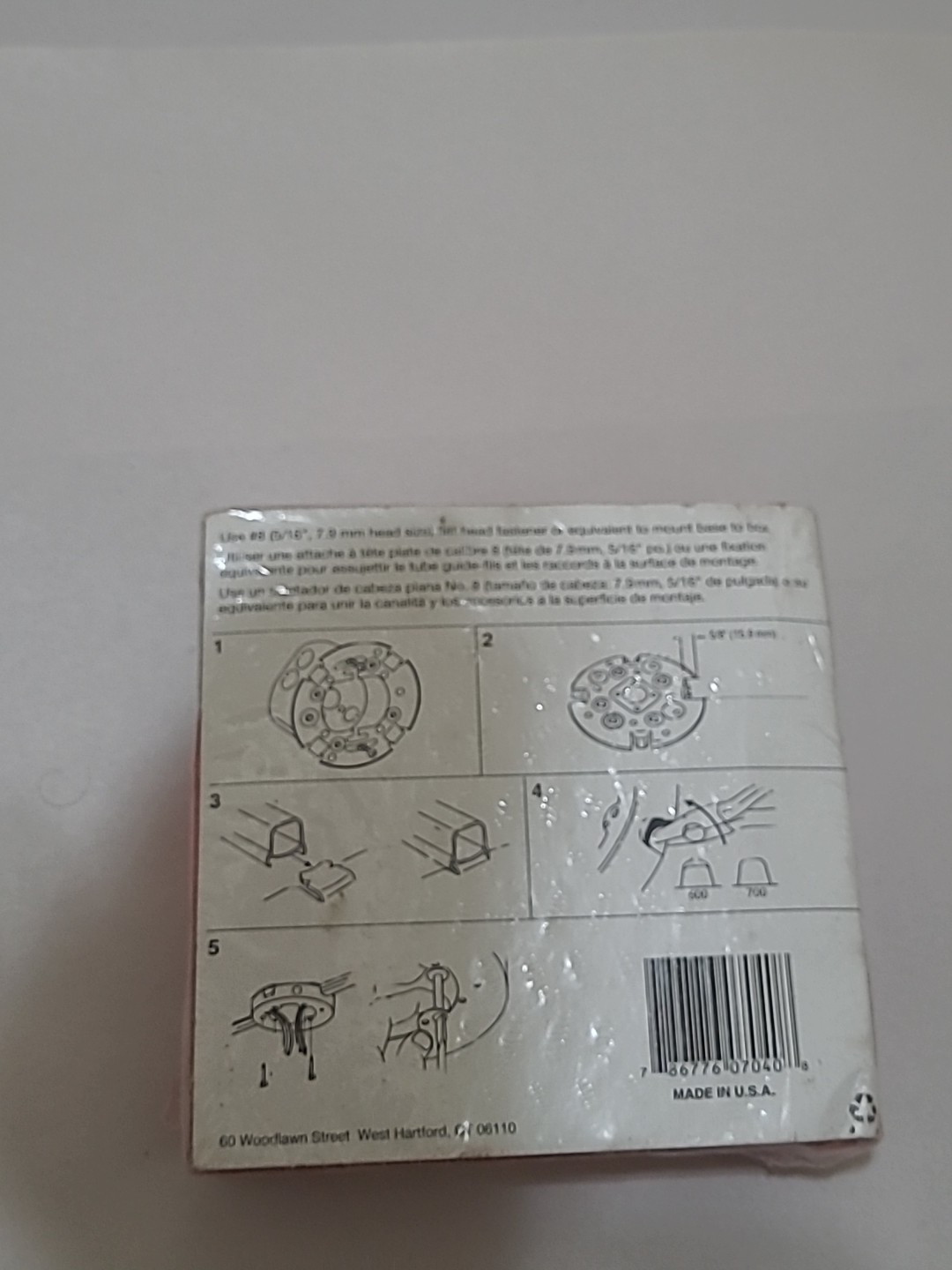 1× Wiremold V5737 Open Base Extensn Box Fitting, Ivry, Steel . Free Shipping .