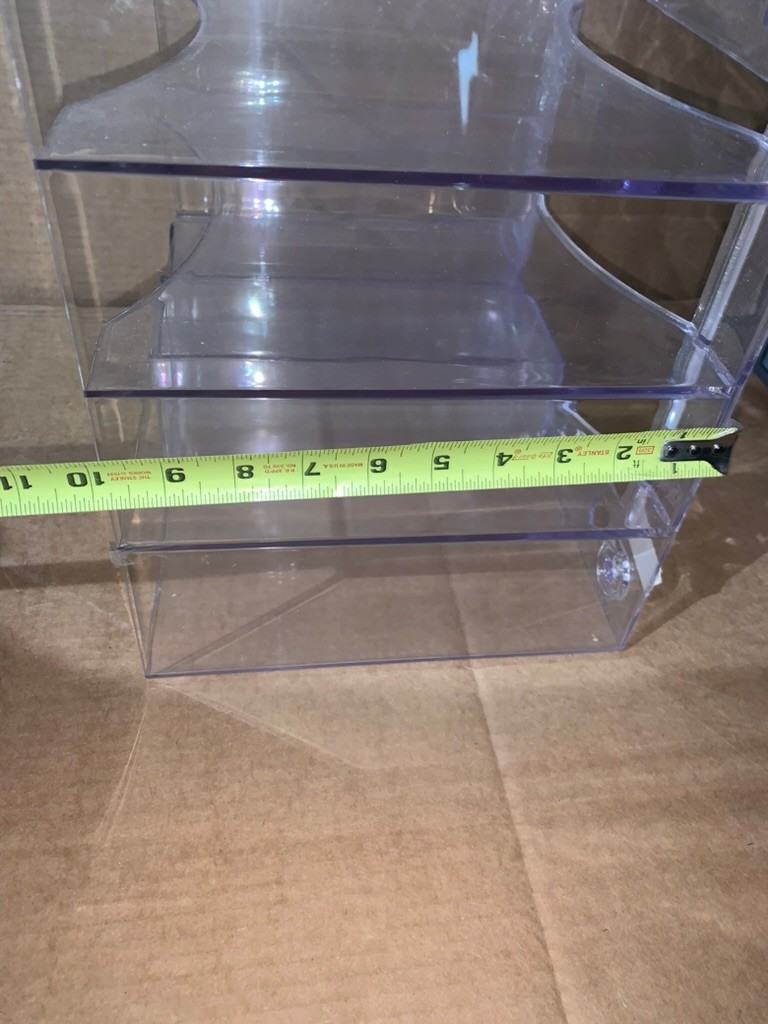 Acrylic Four-Way Organizer w/ 2 Drawers, Plastic, 13 1/4 x 13 1/4 x 10, Clear