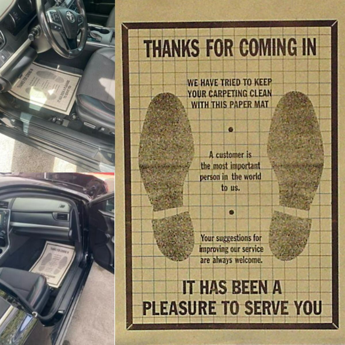 500x Paper Car Floor Mats Disposable Durable Box Free Shipping NEW