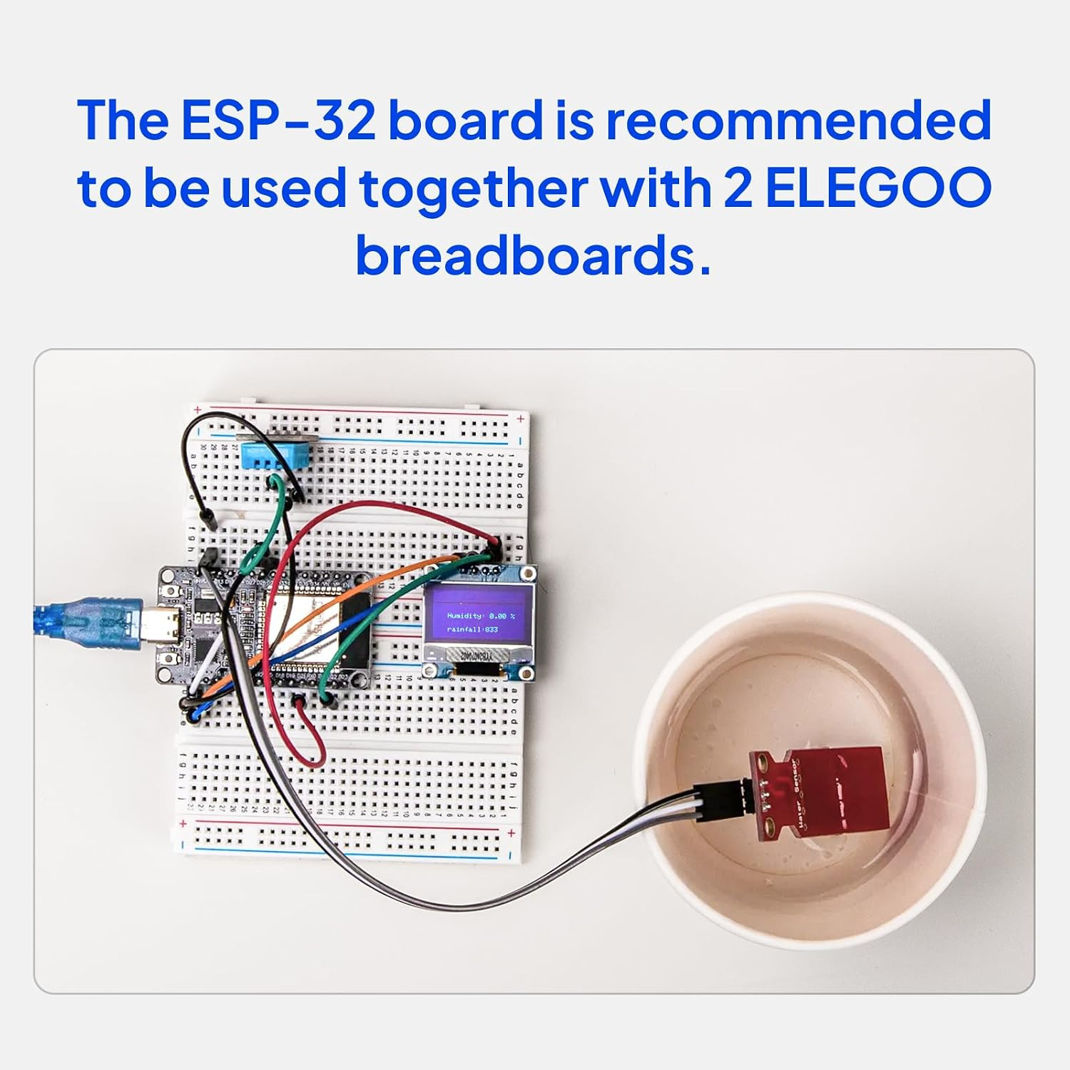 ELEGOO ESP-32 Super Starter Kit with Tutorial and Development Board USB-C Dual C