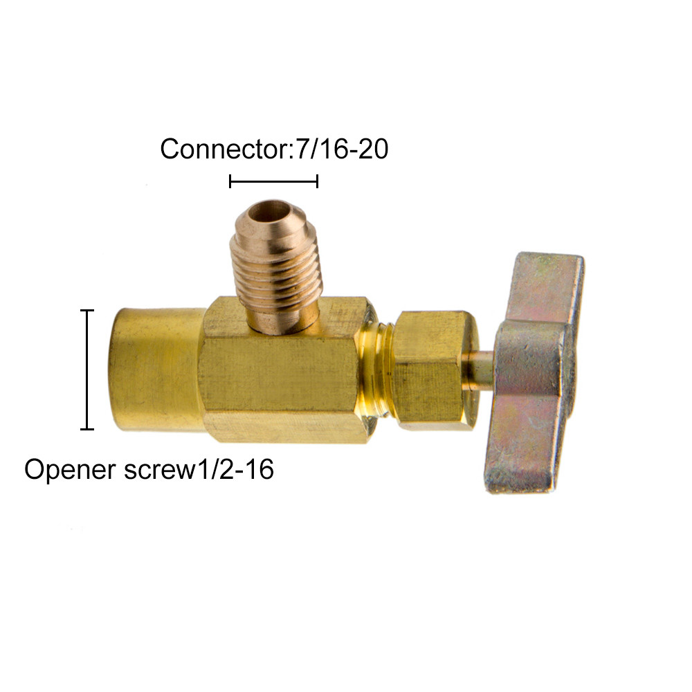 Can Tap Self-Sealing HVAC Freon Tank Adapter Valve Core Refrigerantion Tool Kit