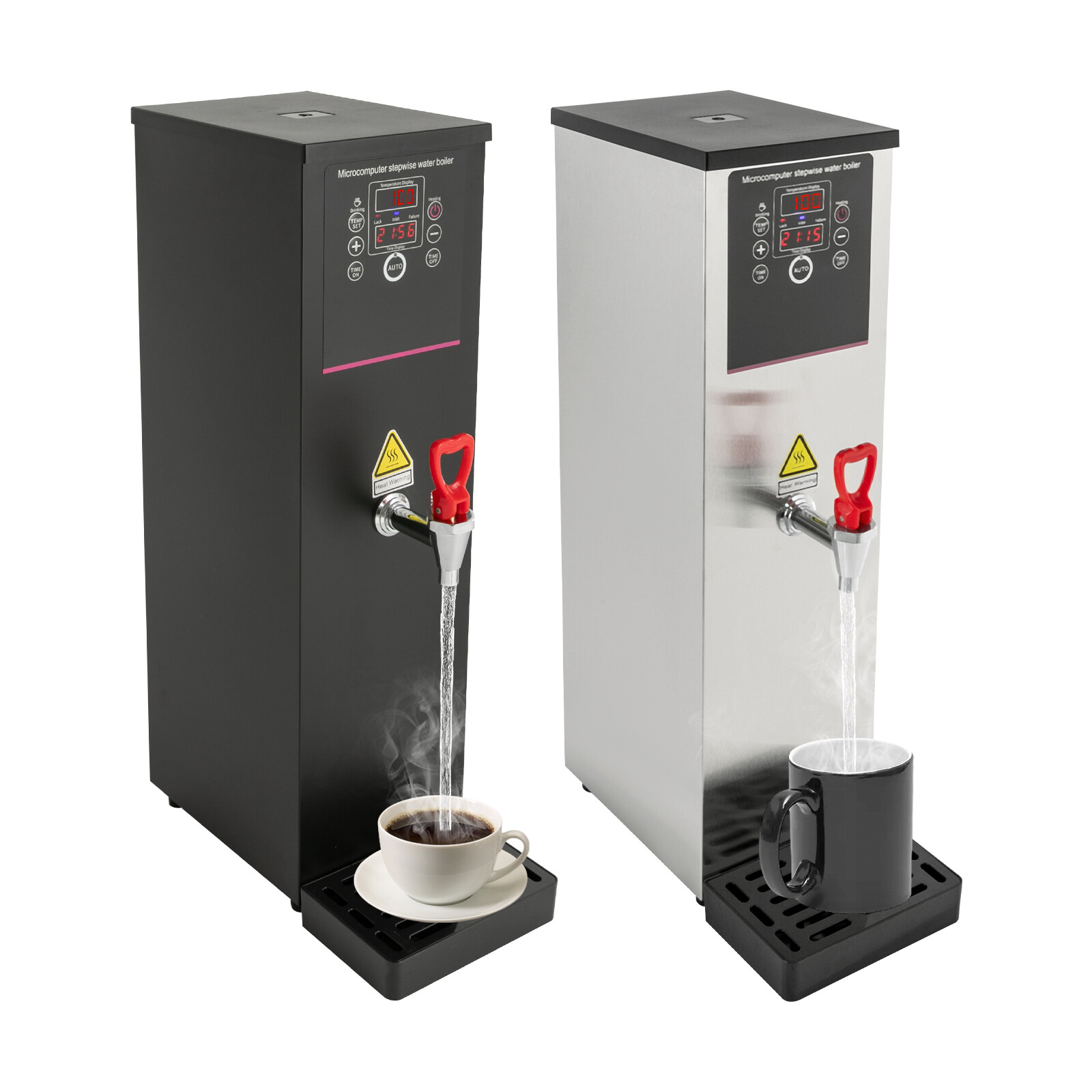 3.96gal Eletric Water Boiler Stainless Steel Hot Water Dispenser Black/Silver