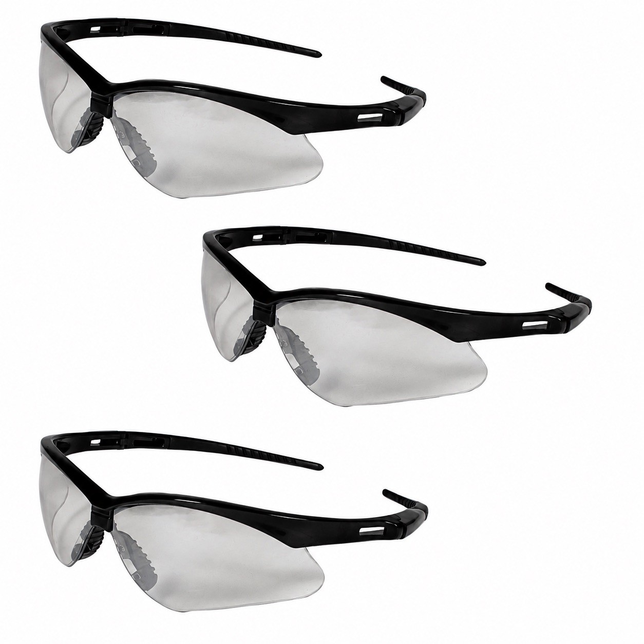 KLEENGUARD NEMESIS 47388 SAFETY GLASSES SILVER/CLEAR ANTI-FOG LENS Z87+ (3 PAIR)