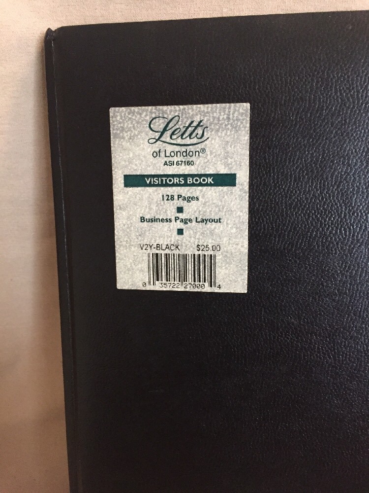 Visitor Sign In Book (date, Name, Company, To See, Arrive, Depart)