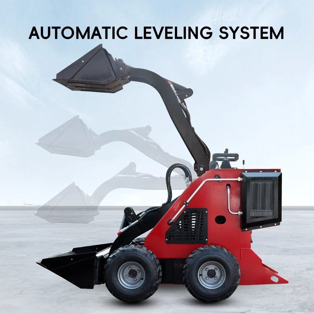 Free Shipping 320kg Wheel Mini Skid Steer Loader Stand On 13.5HP b&s Engine