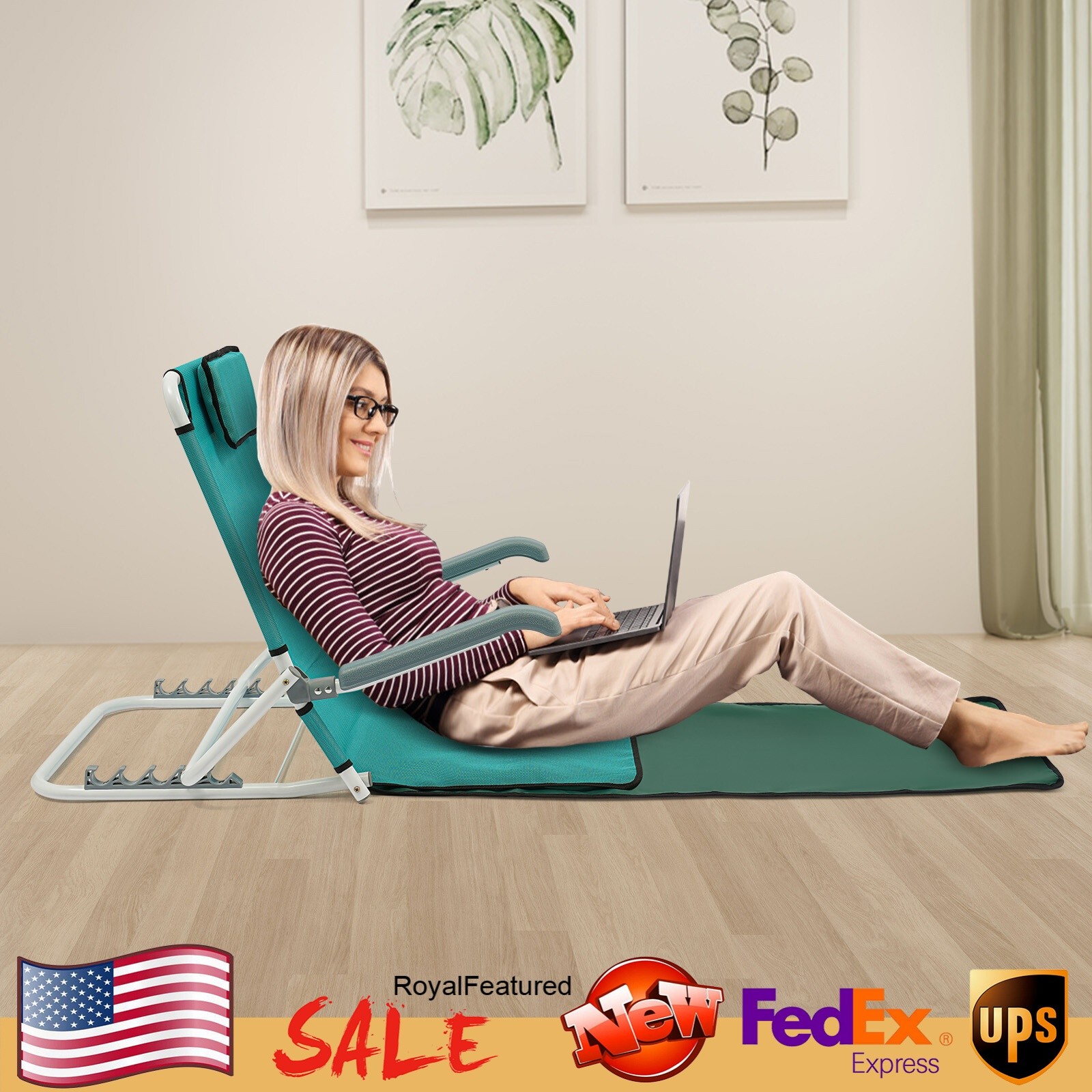 Foldable Adjustable Bed Backrest Support Sit-up Back Rest Bed Chair 198.42 lbs