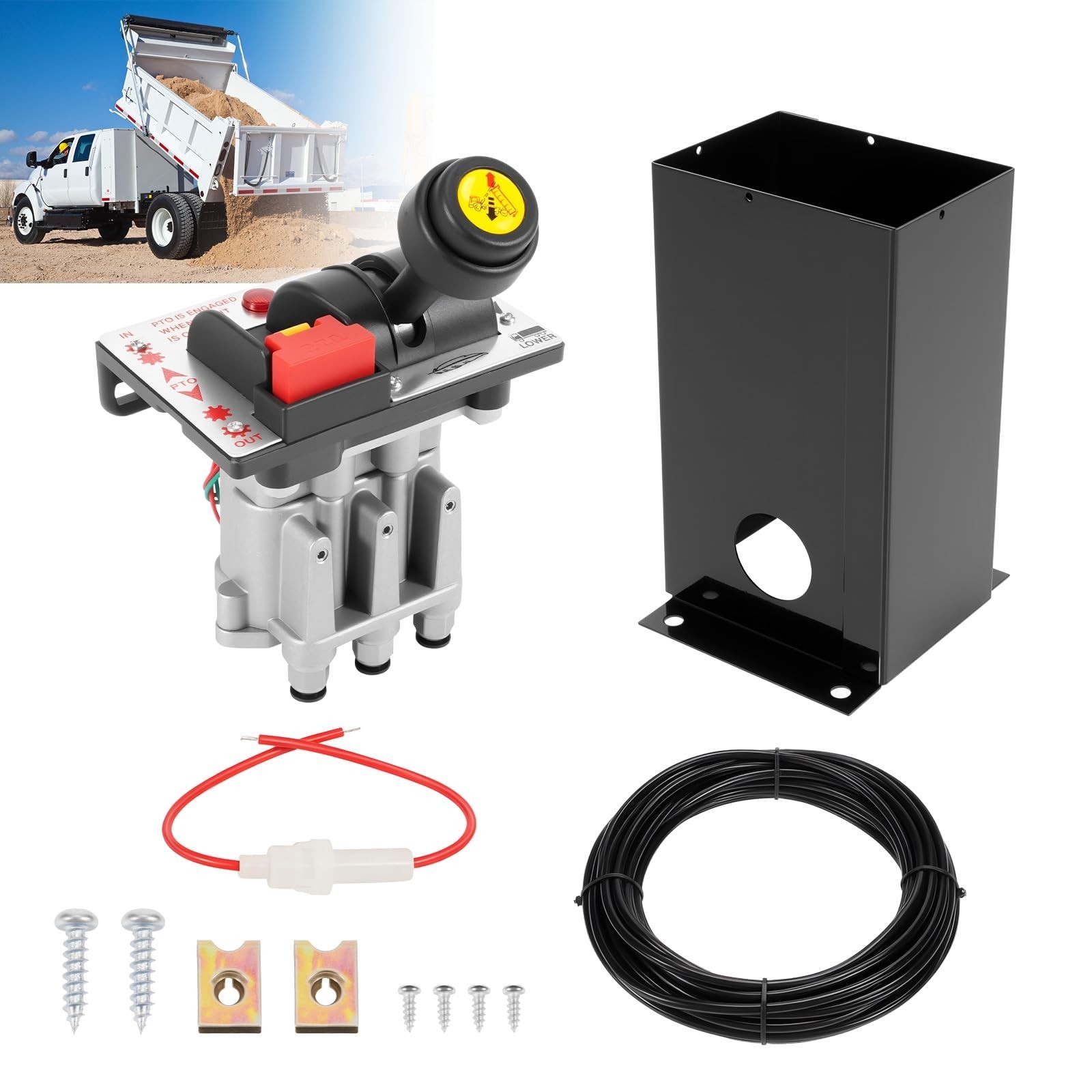PTO Hoist Control Valve Air Kit with Kickout for Dump Truck Tipper Hydraulic …