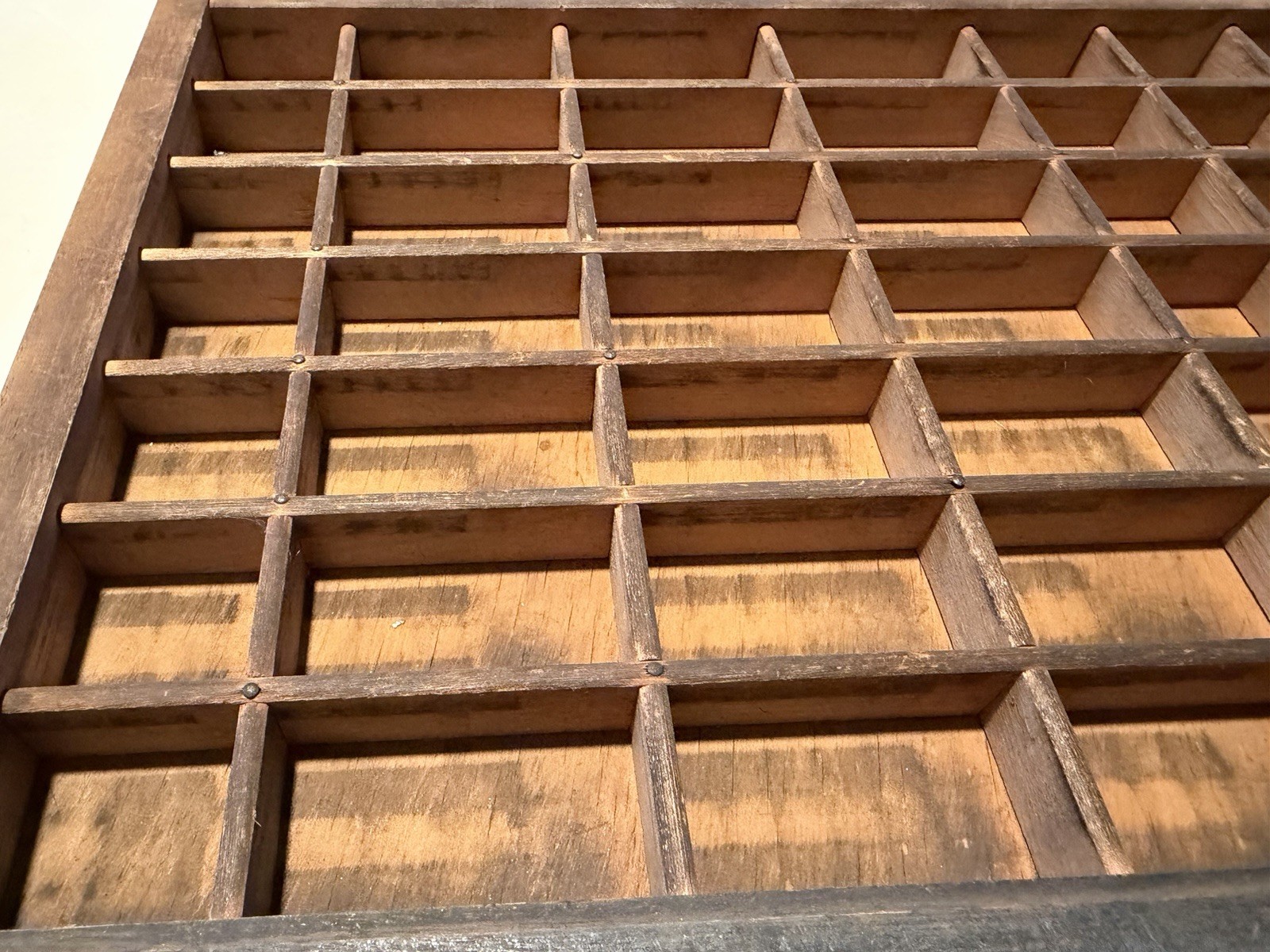 Ludlow Vintage Letterpress Printer Drawer Tray 27 X 16”-98 Spaces
