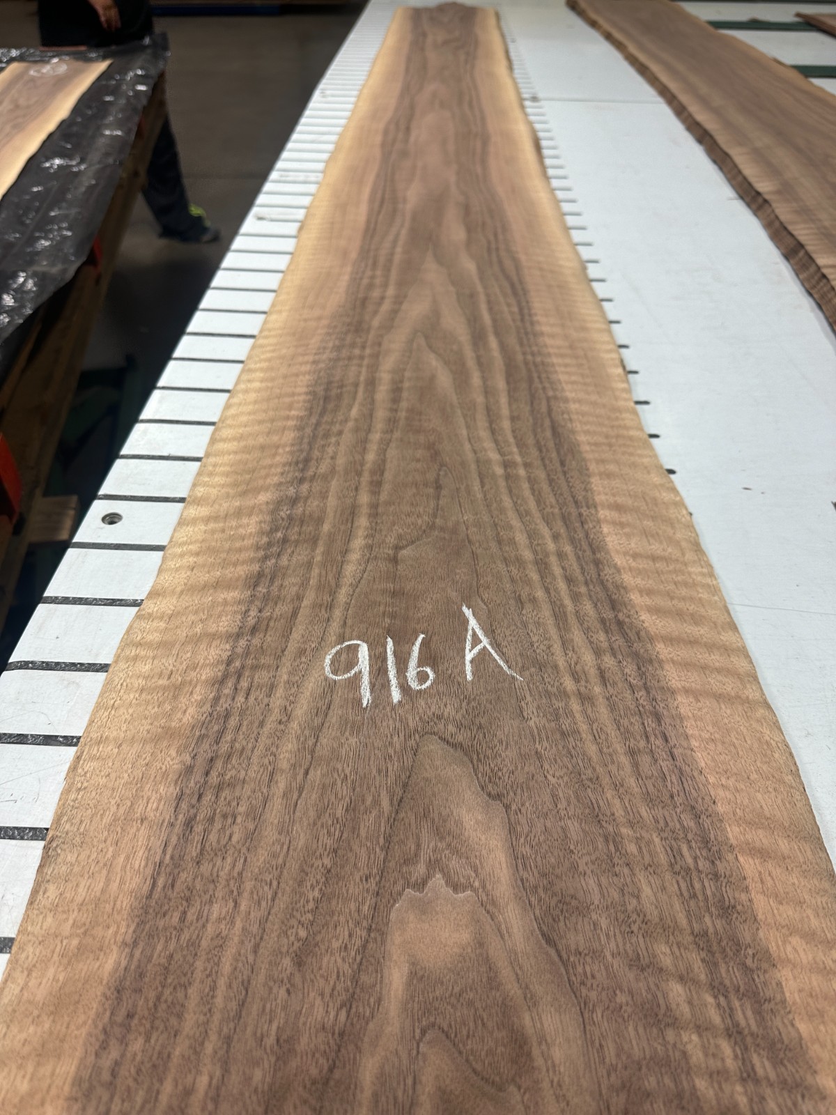 Figured Walnut Raw Wood Veneer 2 sheets 109» x 10» 916A
