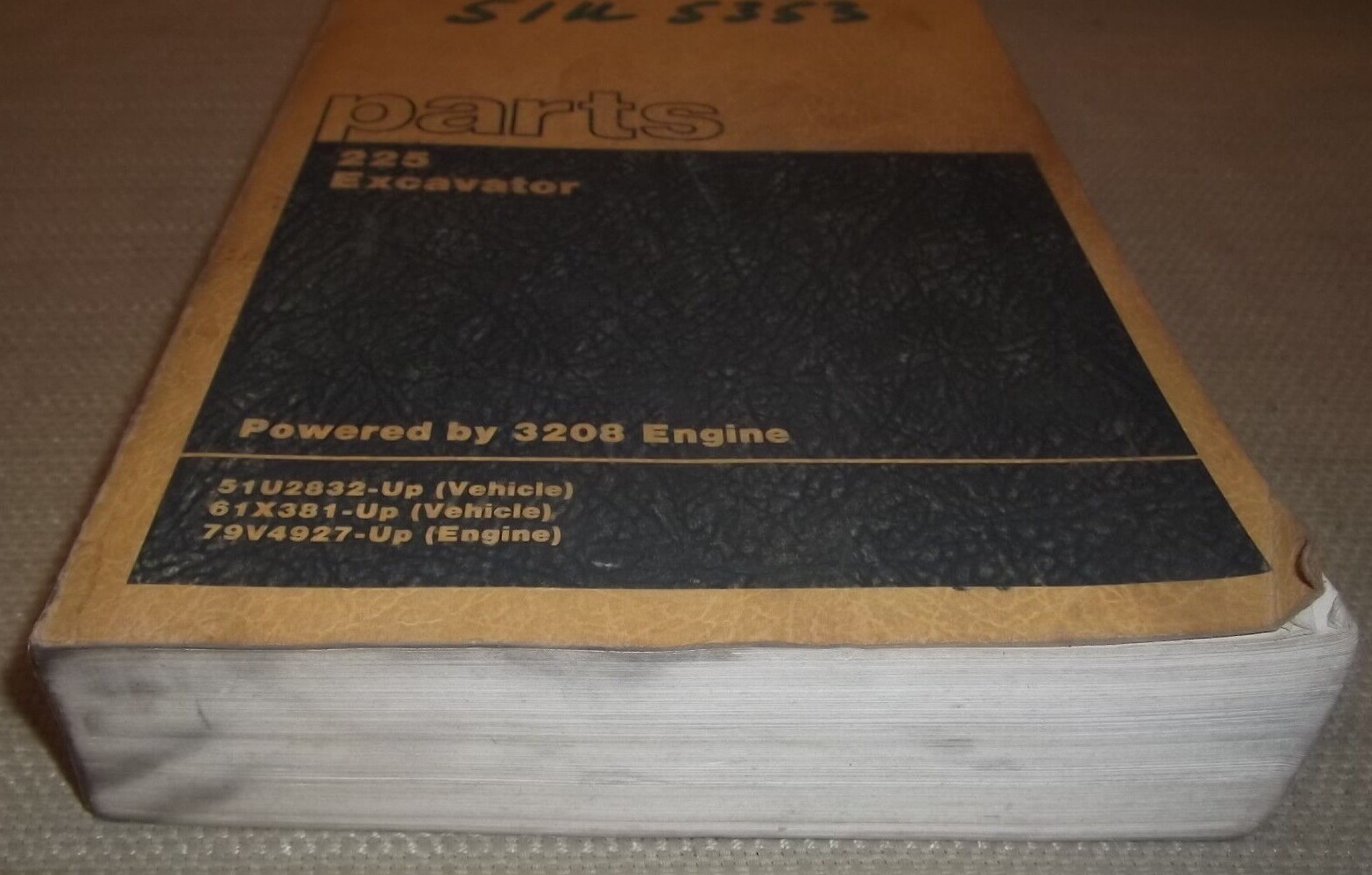 CAT CATERPILLAR 225 EXCAVATOR PARTS BOOK MANUAL S/N 51U2832-UP 61X381-UP